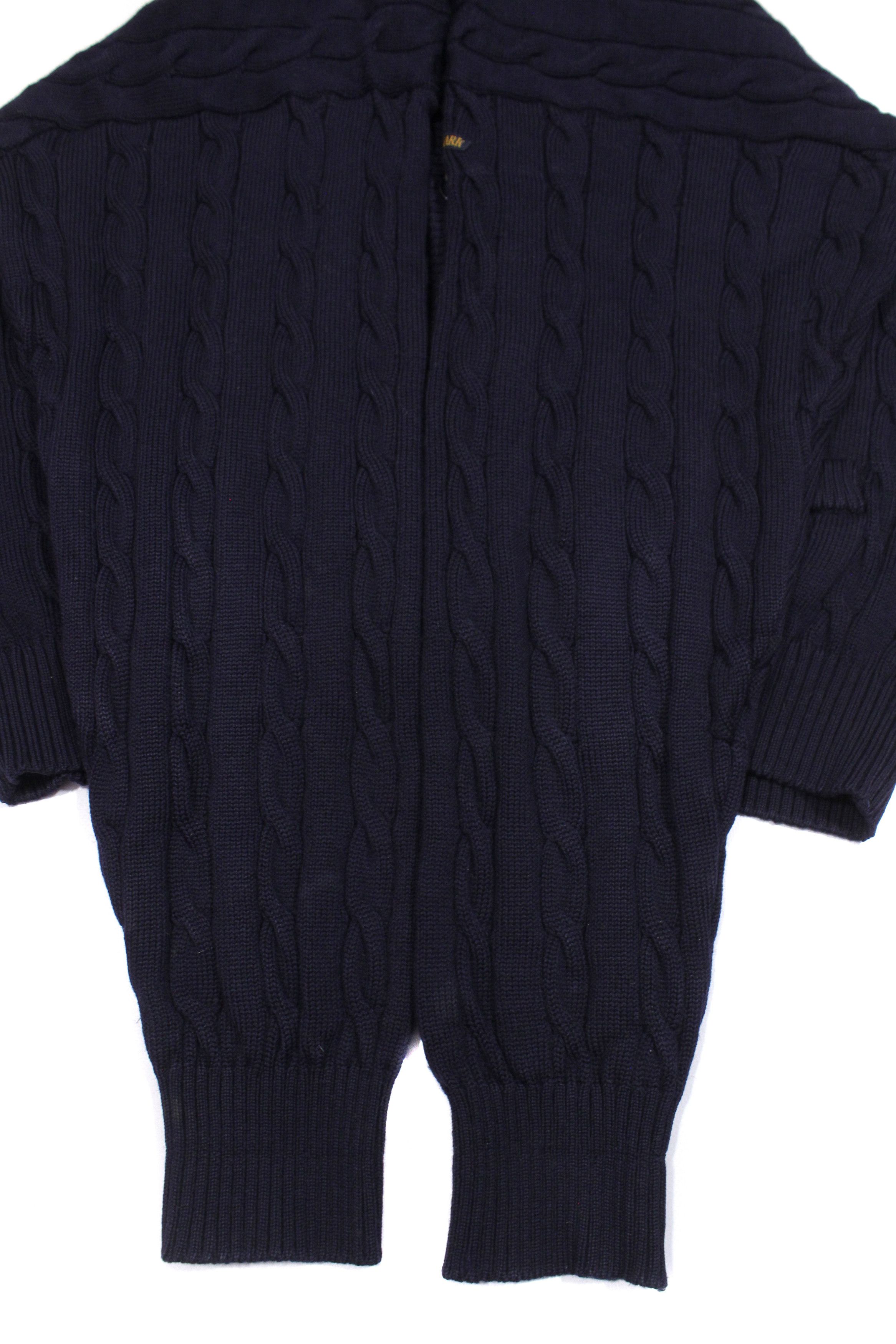 Paul & Shark Metal Logo Wool Cable Heavy Cardigan Vintage Size US L / EU 52-54 / 3 - 6 Thumbnail