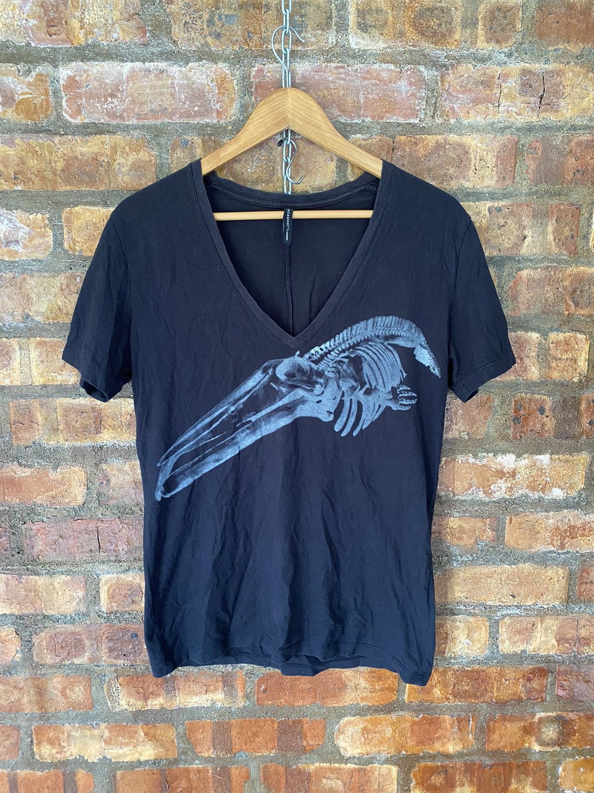 Neil Barrett V neck fossil tee Size US M / EU 48-50 / 2 - 3 Thumbnail