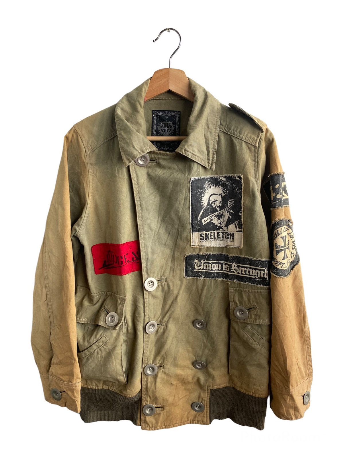 Japanese Brand Algonquins Jacket patches PUNK Size US S / EU 44-46 / 1 - 1 Thumbnail