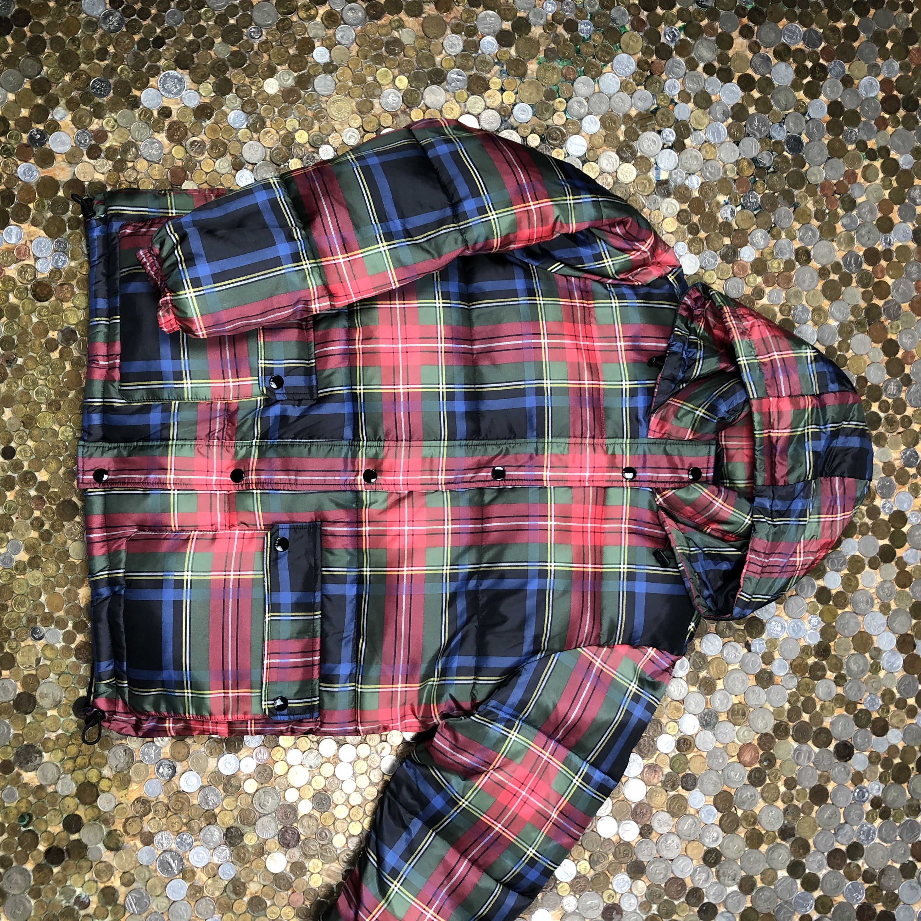 image of Obey Checkred Vintage Puffer Jacket 90's, Men's (Size Medium)