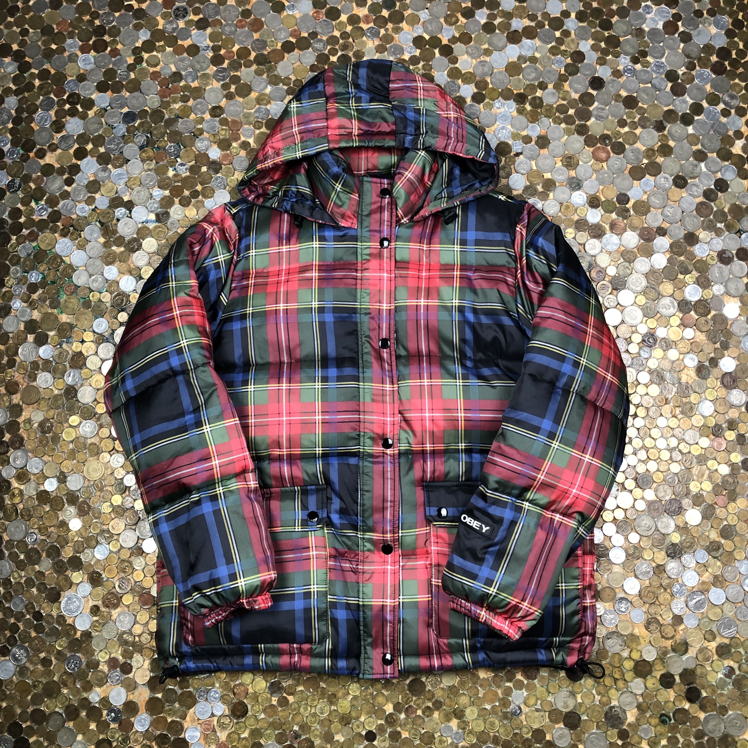 Obey Obey Checkred Vintage Puffer Jacket 90's Size US M / EU 48-50 / 2 - 5 Thumbnail