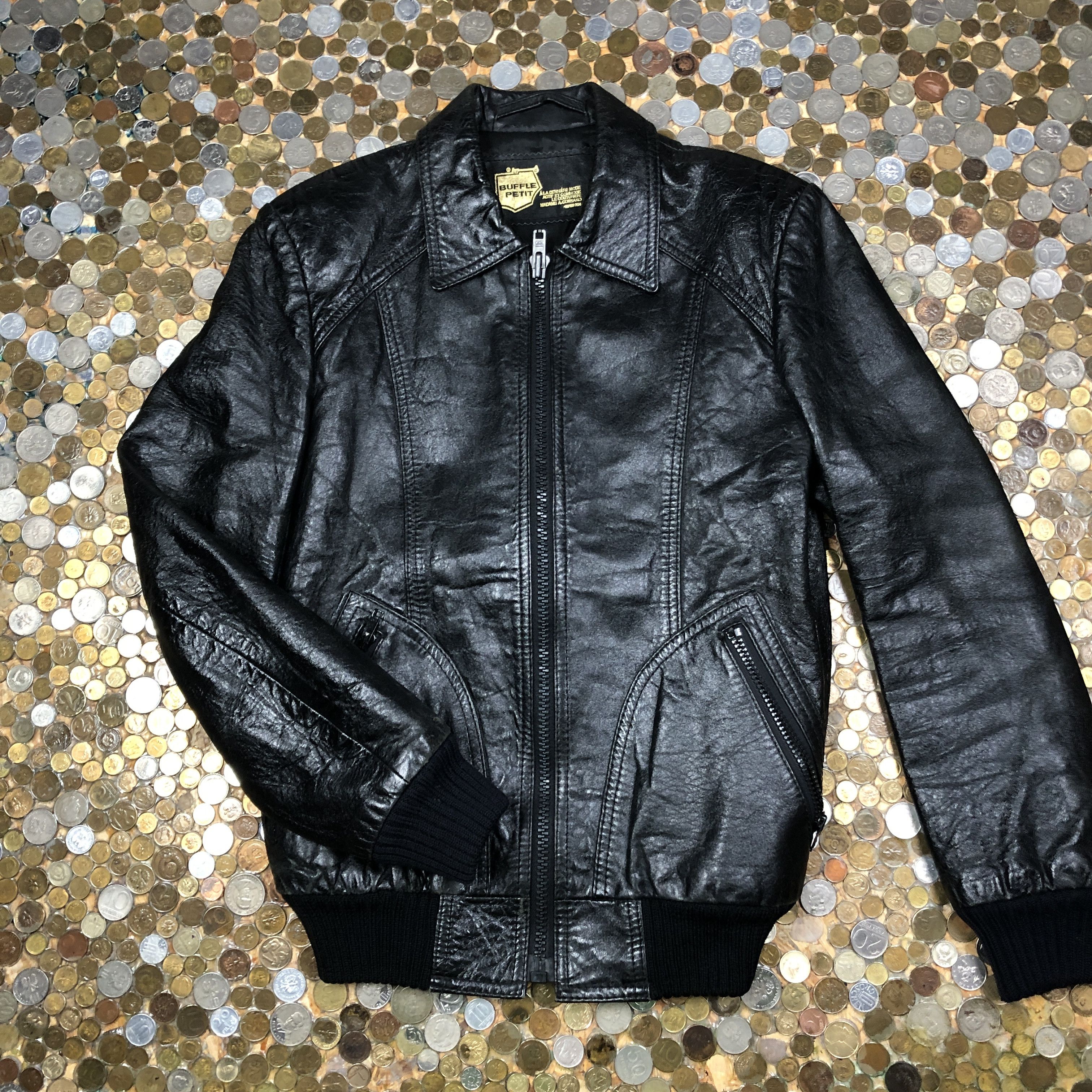 Vintage Vintage Leather Bomber jacket 90's Size S / US 4 / IT 40 - 1 Thumbnail