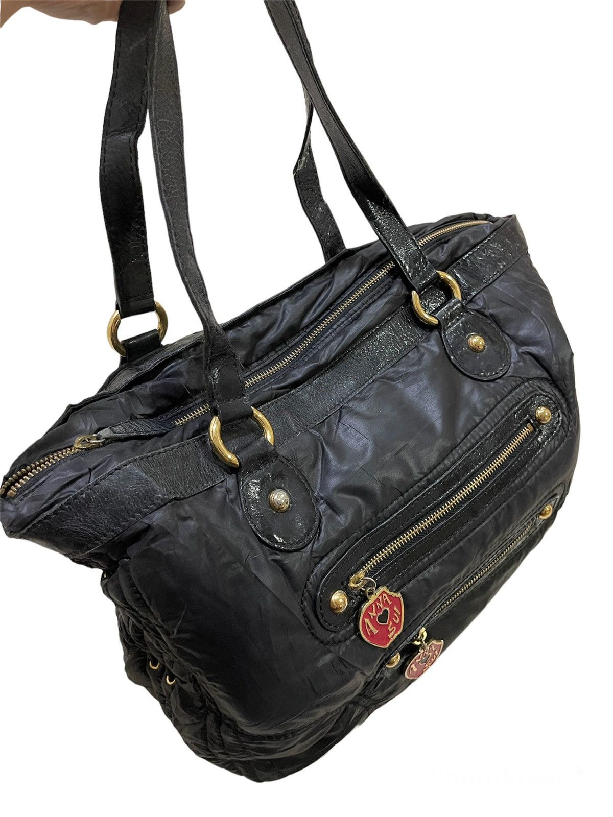 Anna Sui BLACK ANNA SUI MULTI COMPARTMENT HANDLE BAG Size ONE SIZE - 2 Thumbnail