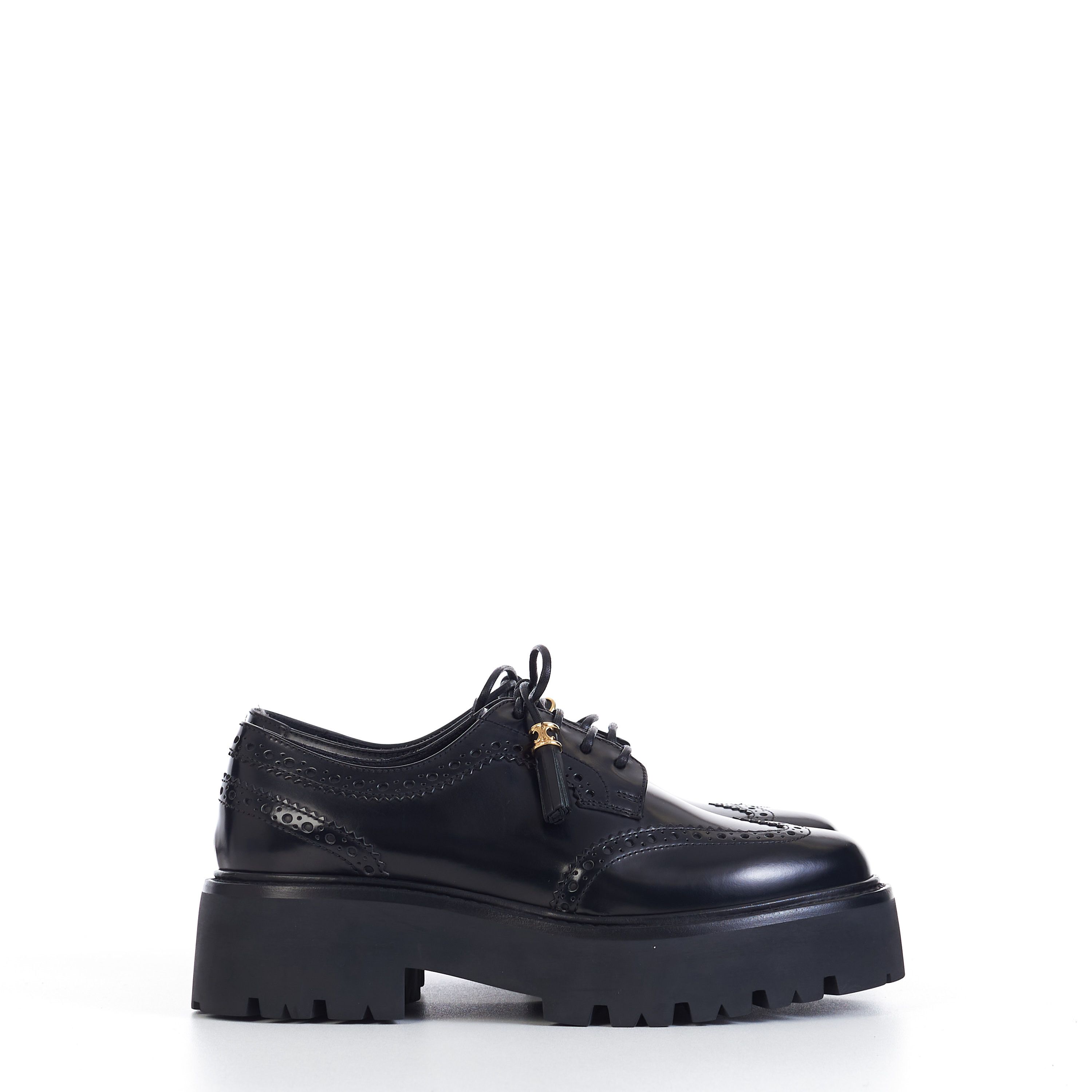 Celine Bulky Brogue Derby In Black Polished Bull Leather | Grailed
