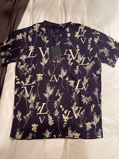 Louis Vuitton LV Printed Leaf Regular Shirt 1AA4IF, Blue, M