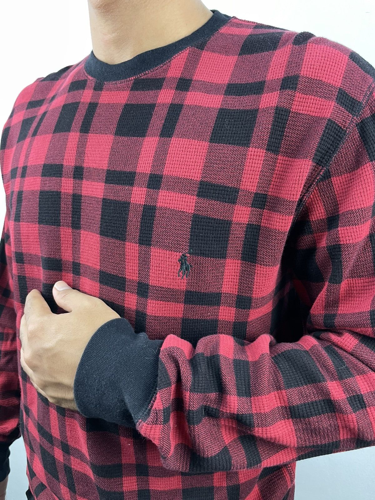 Polo Ralph Lauren Vintage Polo Ralph Lauren Sweatshirt Red Tartan Punk Style Size US M / EU 48-50 / 2 - 2 Thumbnail