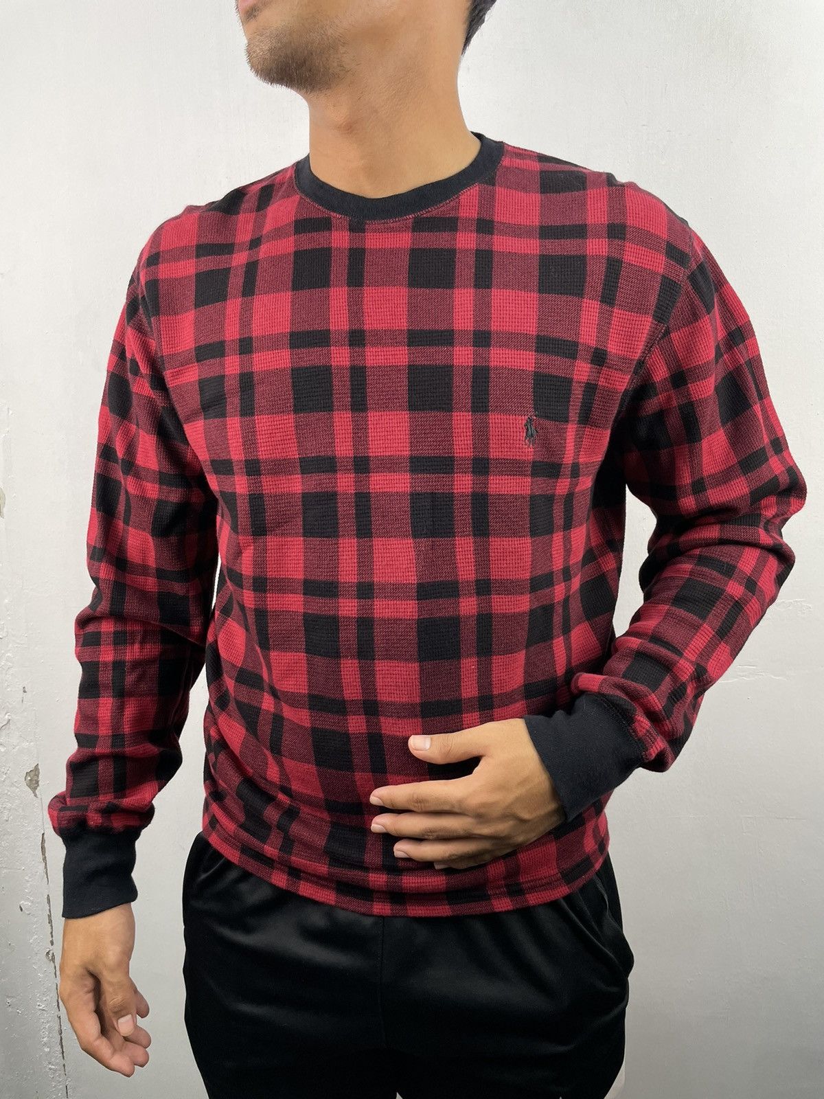 Polo Ralph Lauren Vintage Polo Ralph Lauren Sweatshirt Red Tartan Punk Style Size US M / EU 48-50 / 2 - 1 Thumbnail