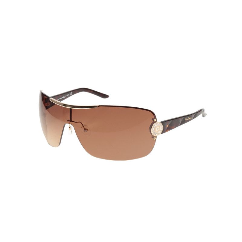 Pierre Cardin Pierre Cardin 90's Gold Brown Mask Sunglasses Size ONE SIZE - 2 Thumbnail