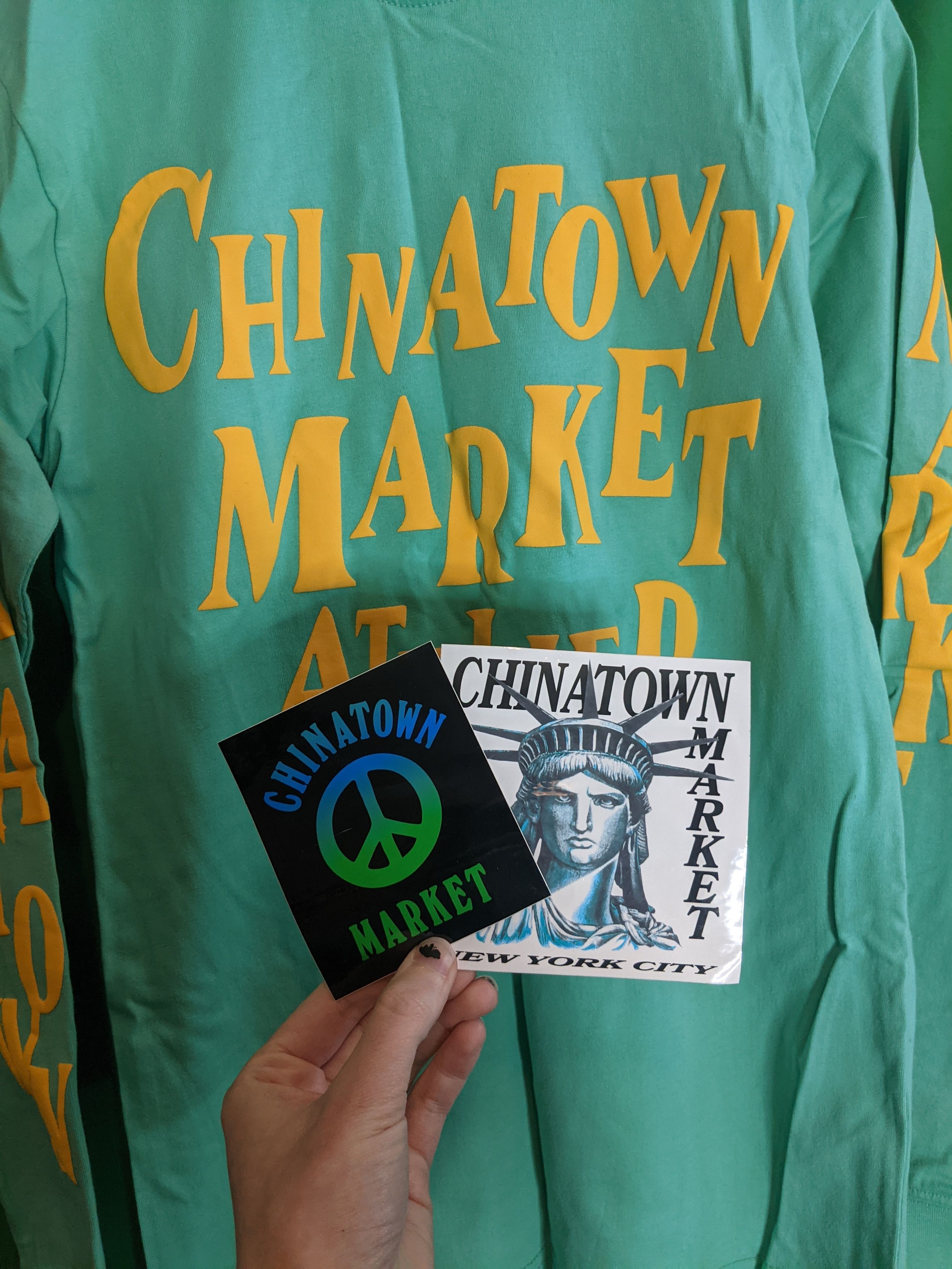 Market Chinatown Market bubble letter logo L/S shirt Size US S / EU 44-46 / 1 - 2 Thumbnail