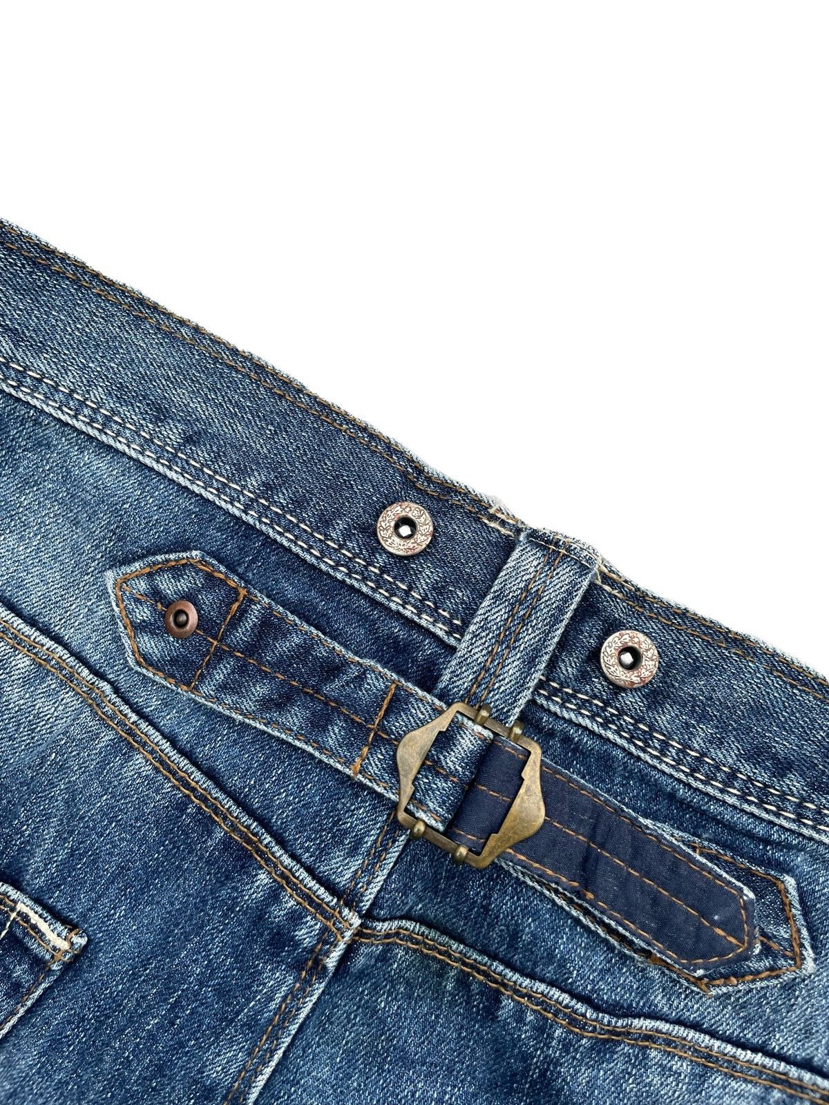 Japanese Brand Bit Blue Aging Faded Wash Denim Size US 34 / EU 50 - 11 Thumbnail