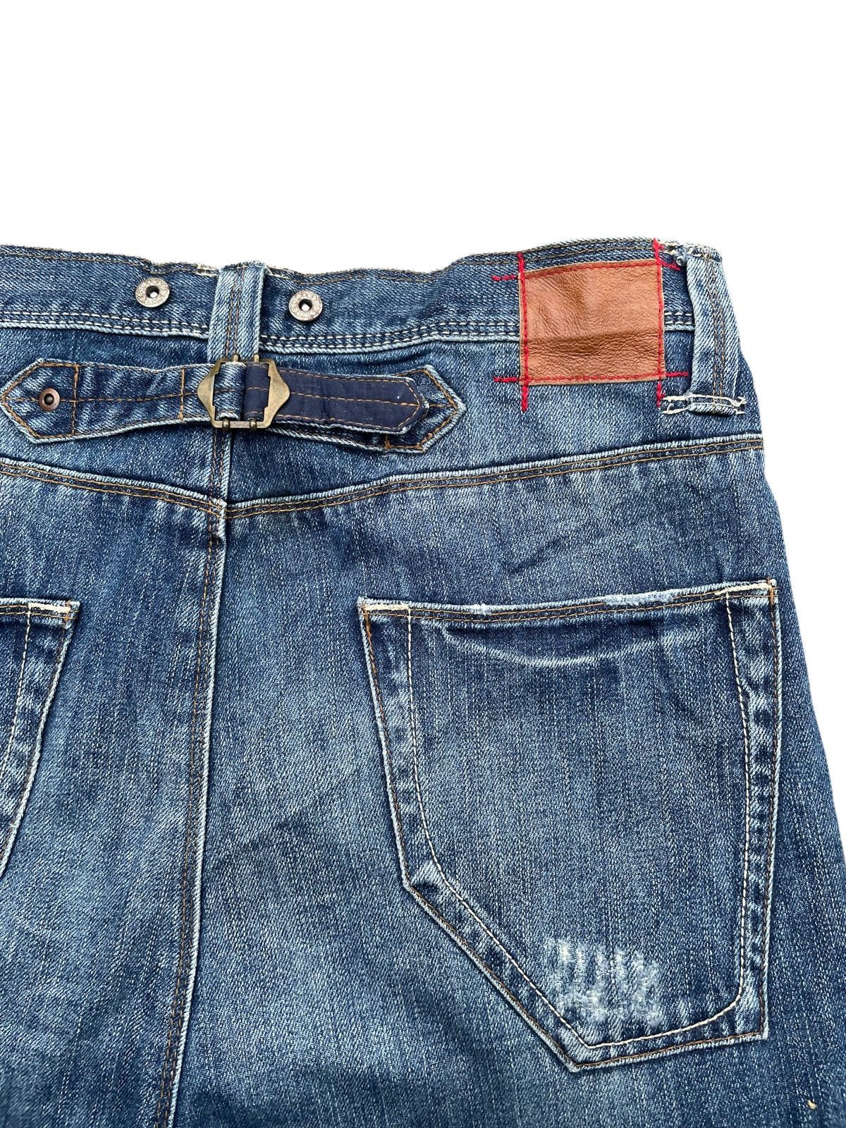 Japanese Brand Bit Blue Aging Faded Wash Denim Size US 34 / EU 50 - 10 Thumbnail
