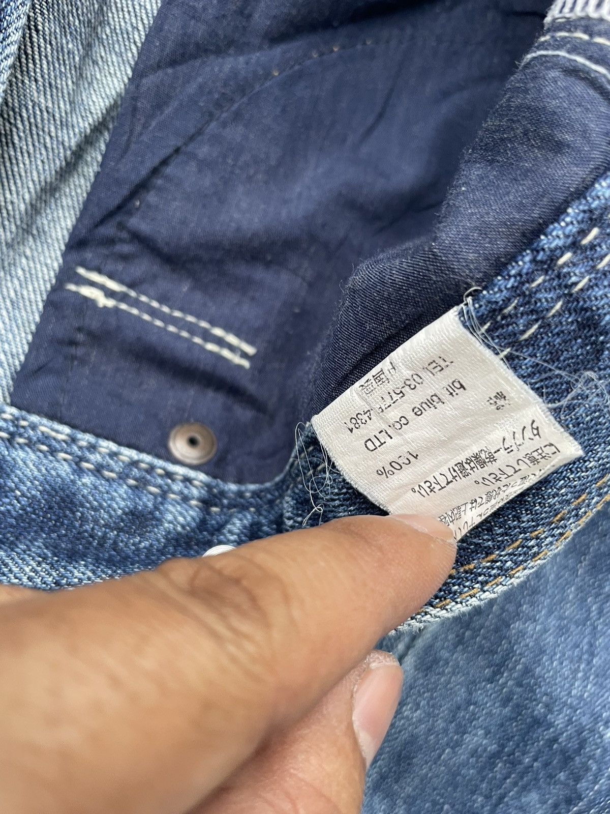 Japanese Brand Bit Blue Aging Faded Wash Denim Size US 34 / EU 50 - 14 Thumbnail