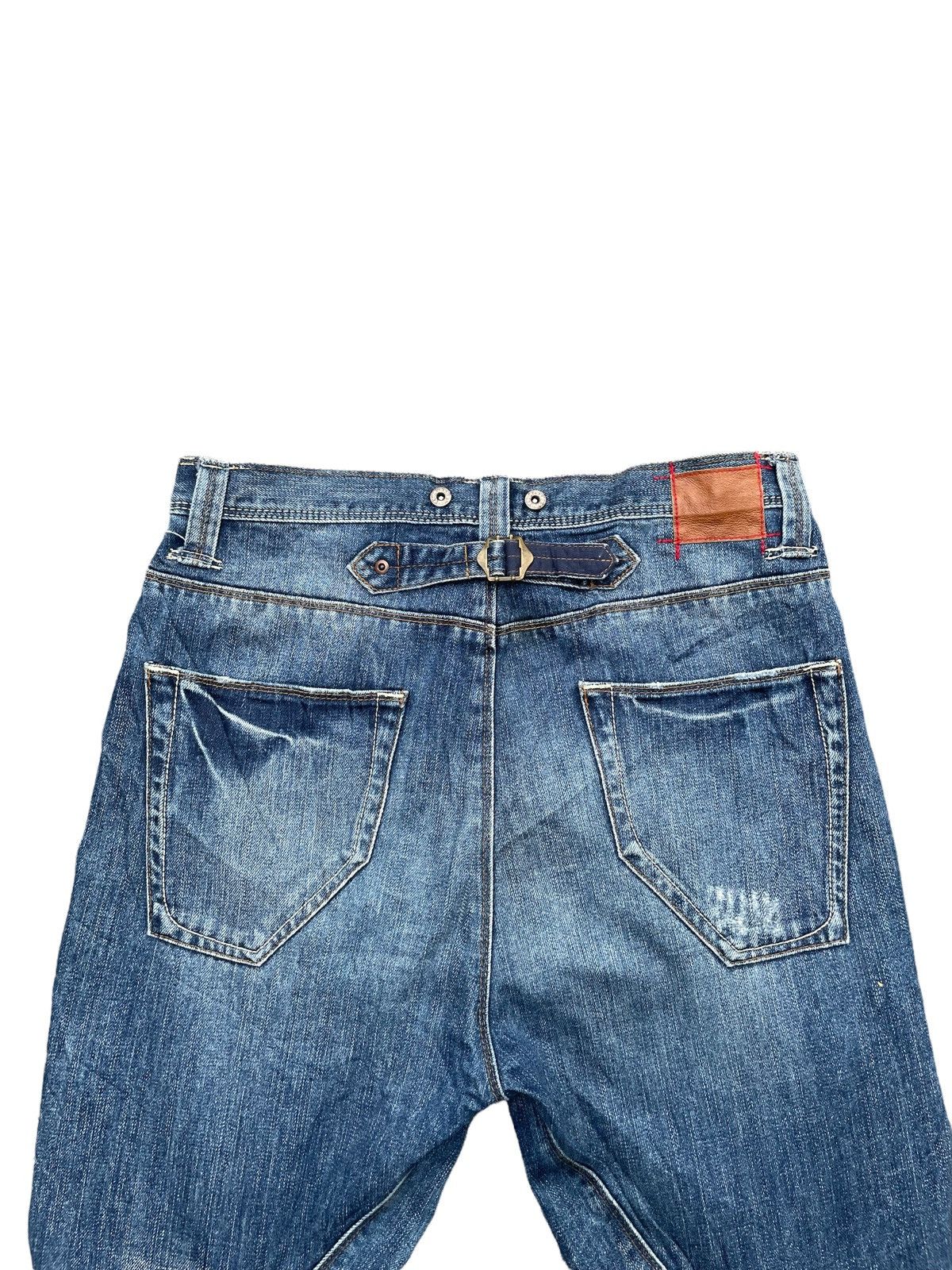 Japanese Brand Bit Blue Aging Faded Wash Denim Size US 34 / EU 50 - 9 Thumbnail