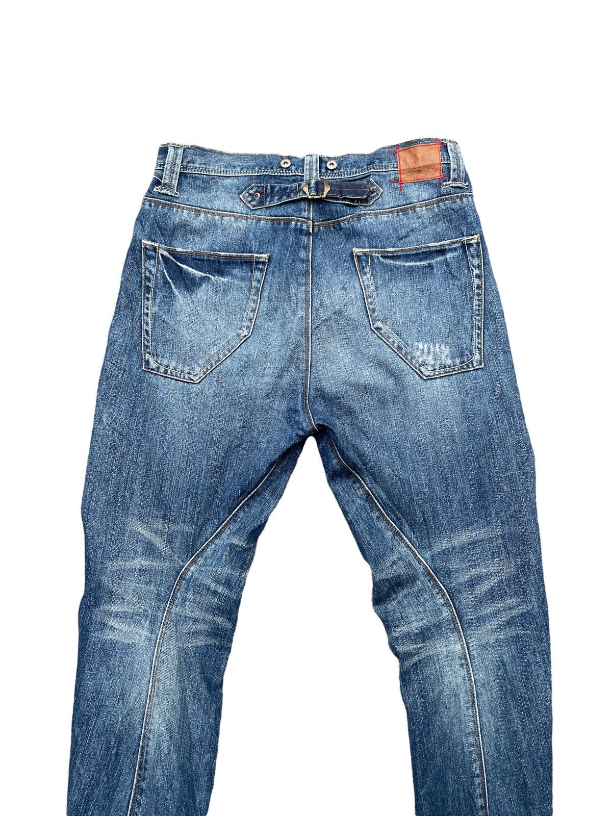Japanese Brand Bit Blue Aging Faded Wash Denim Size US 34 / EU 50 - 8 Thumbnail