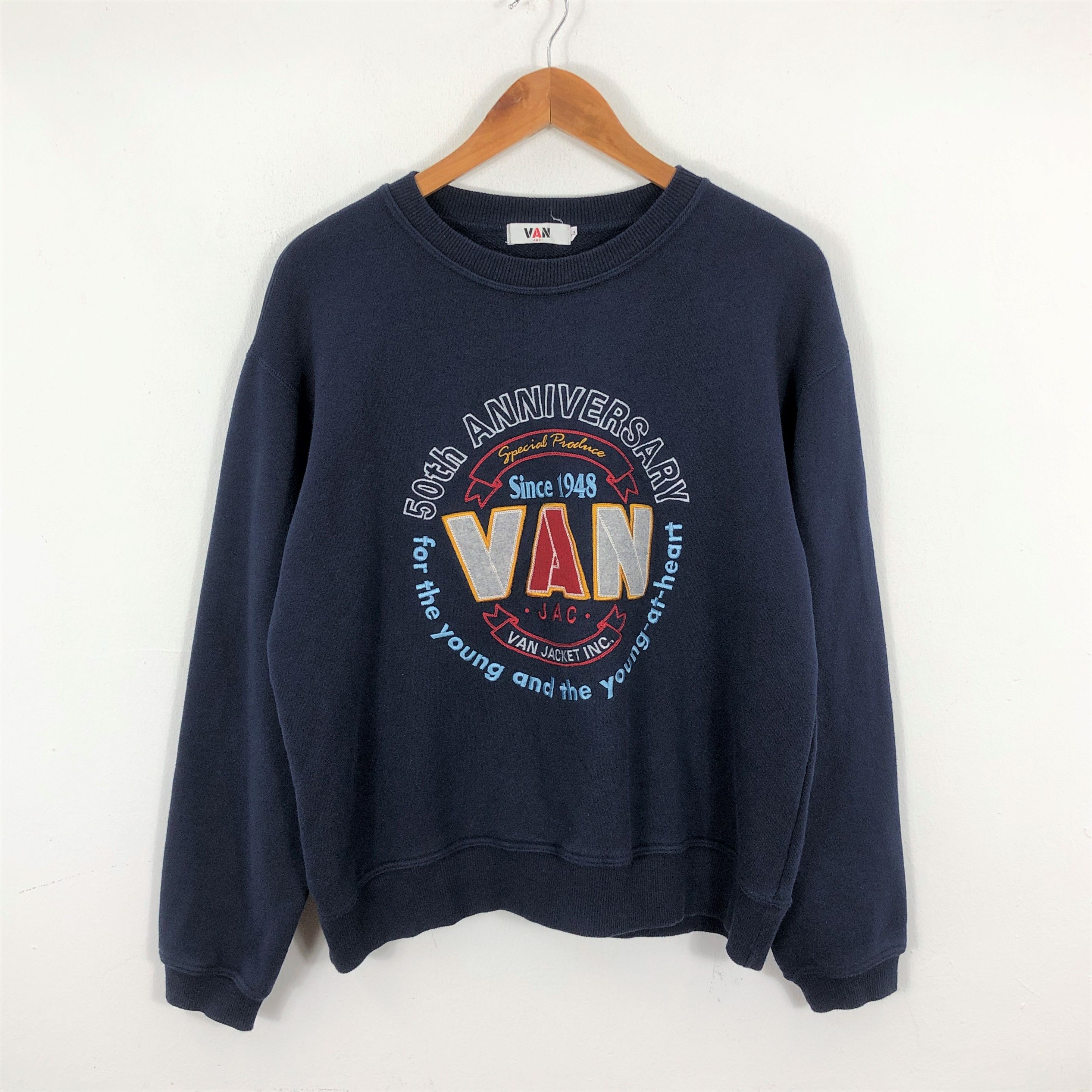 Japanese Brand × Vintage Vintage Van Jac Sweatshirt Embroidery Crewneck Pullover Size US L / EU 52-54 / 3 - 1 Thumbnail