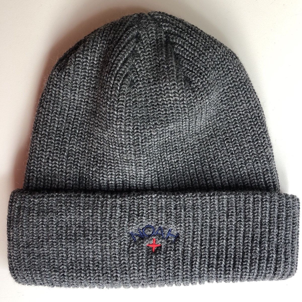 Noah Marled Core Logo Beanie Grey/Black | Grailed