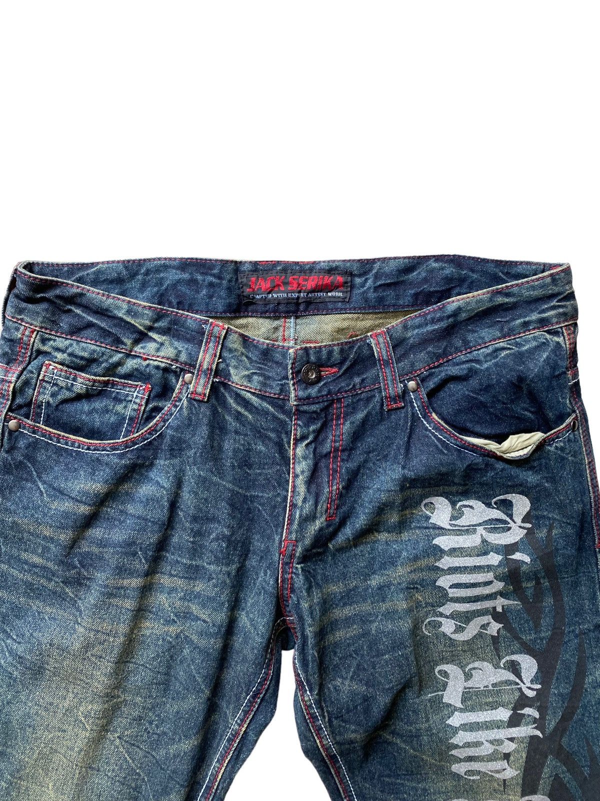 Hysteric Glamour × Japanese Brand × Tornado Mart Jack Serika Denim Punk Design Undercover rare Size US 33 - 6 Thumbnail