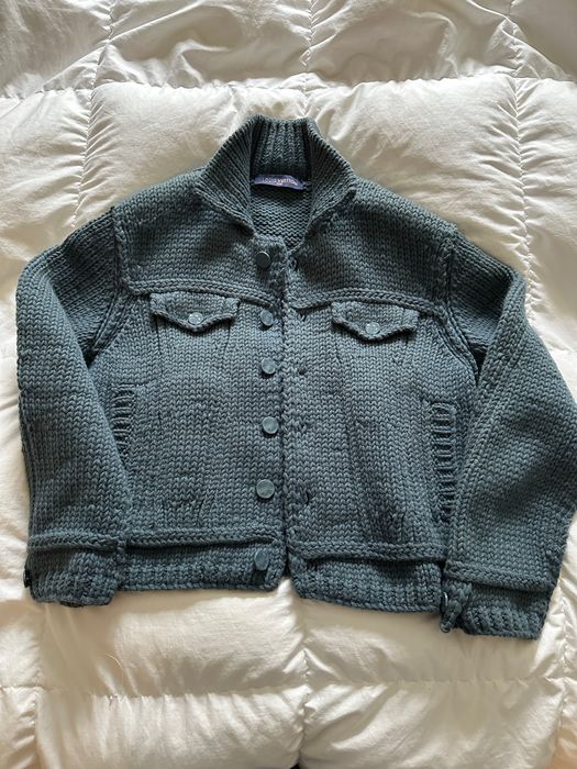 chunky knit trucker jacket