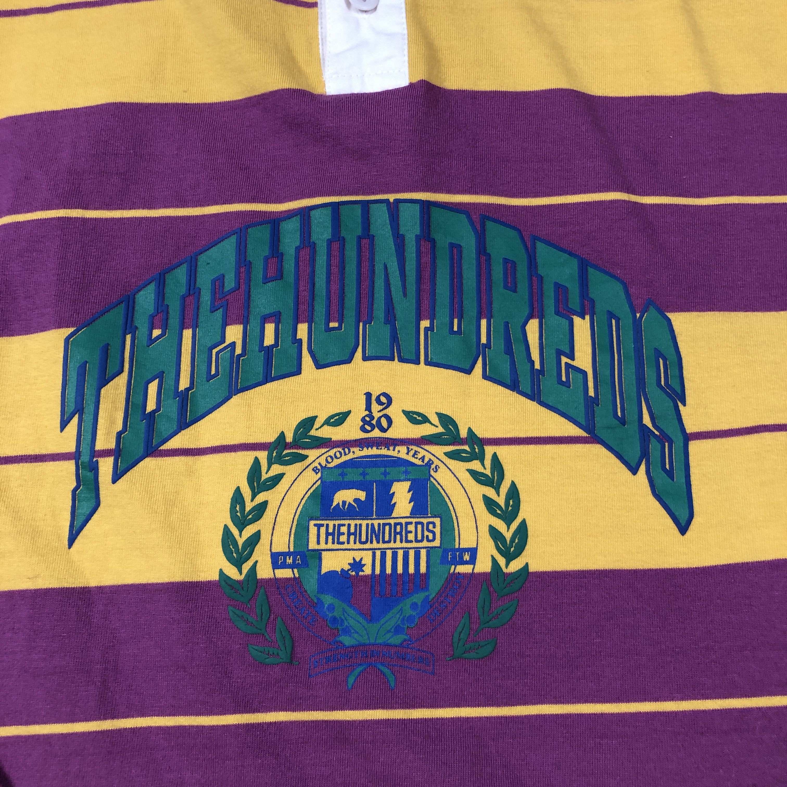The Hundreds The Hundreds Longsleeve strip Polo Size US M / EU 48-50 / 2 - 4 Thumbnail