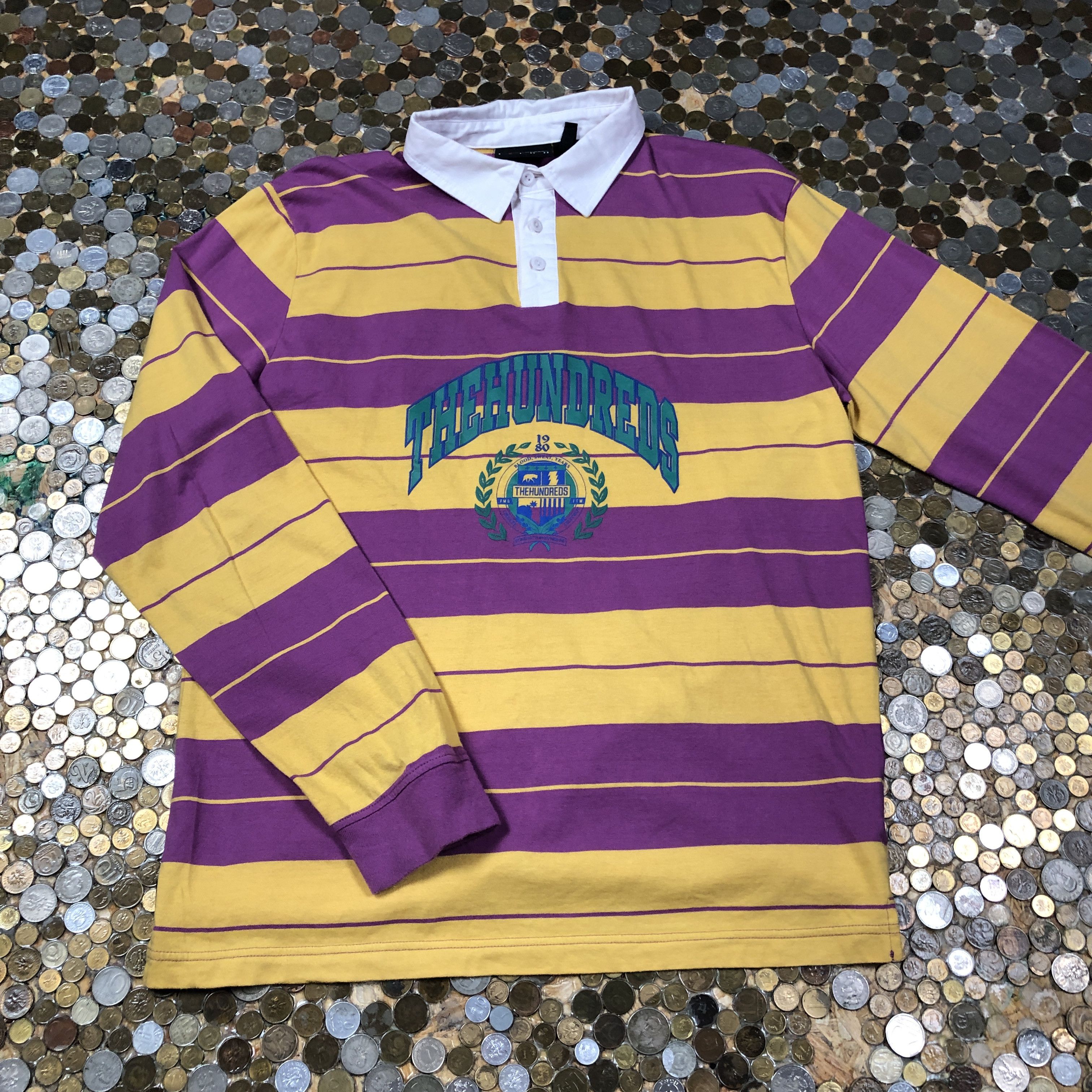 The Hundreds The Hundreds Longsleeve strip Polo Size US M / EU 48-50 / 2 - 1 Thumbnail