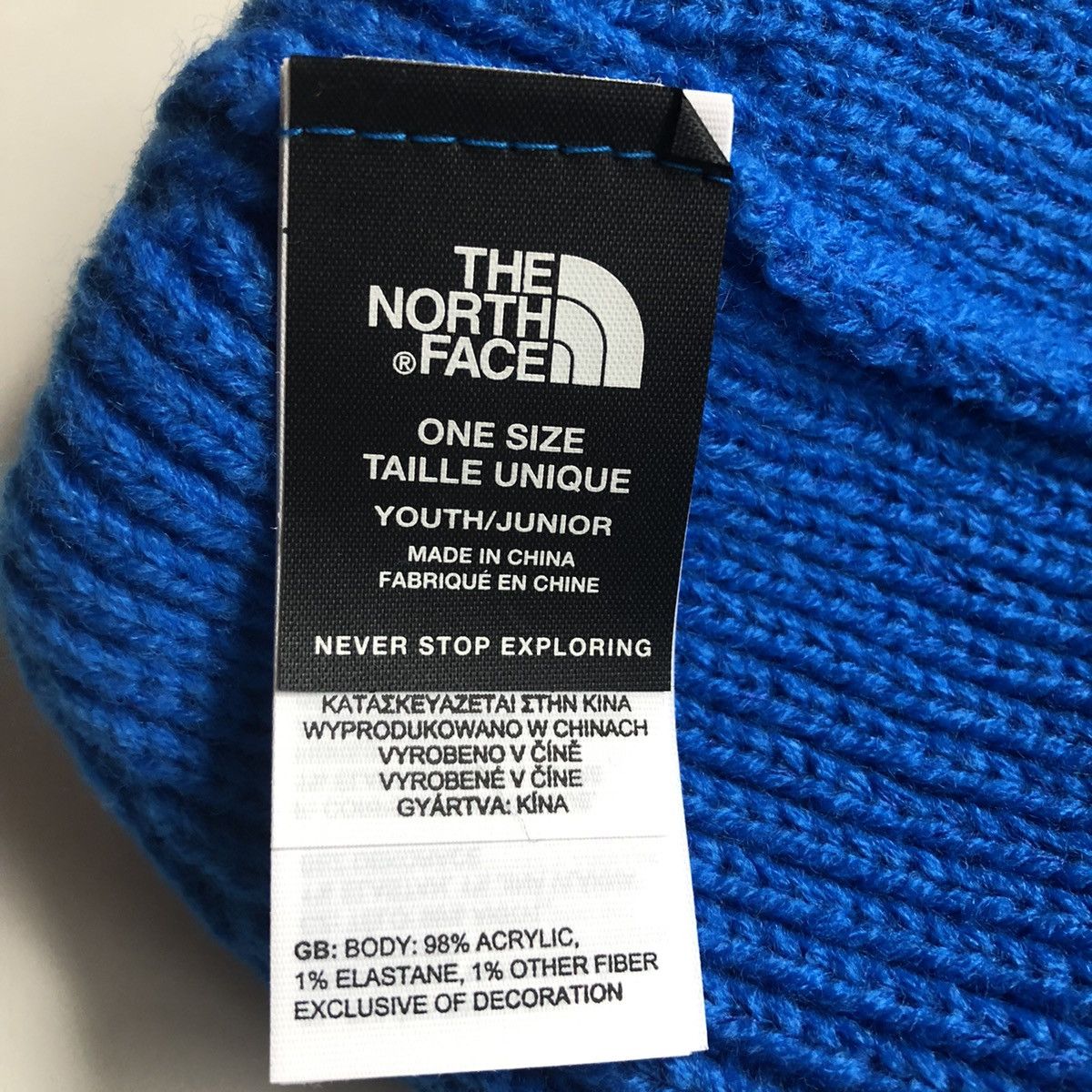 The North Face Junior Ribb Beanie BLUE Size ONE SIZE - 2 Thumbnail