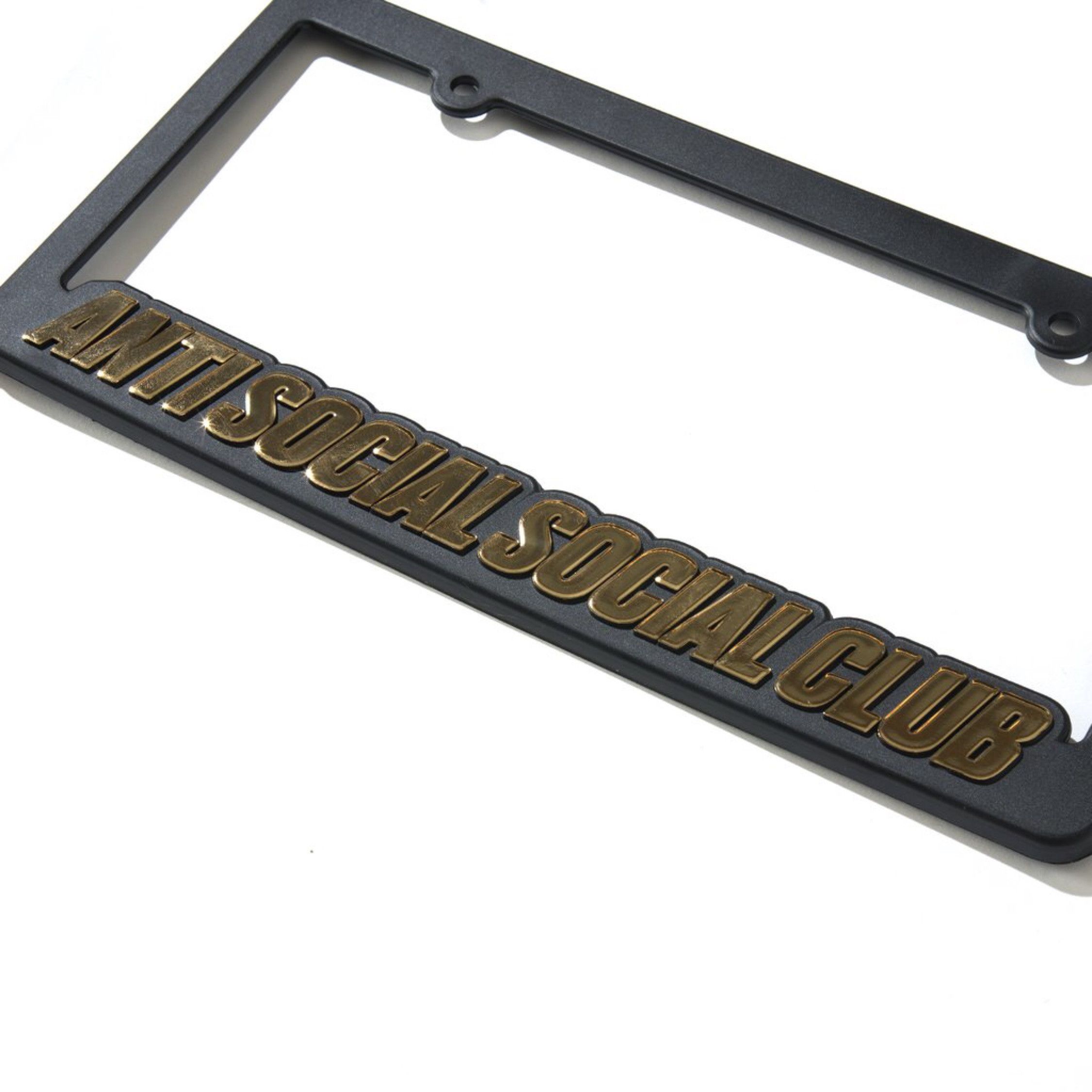 Anti Social Social Club DS Blocked ASSC Gold Chrome Black Licence Plate Frame KAWS Size ONE SIZE - 1 Thumbnail