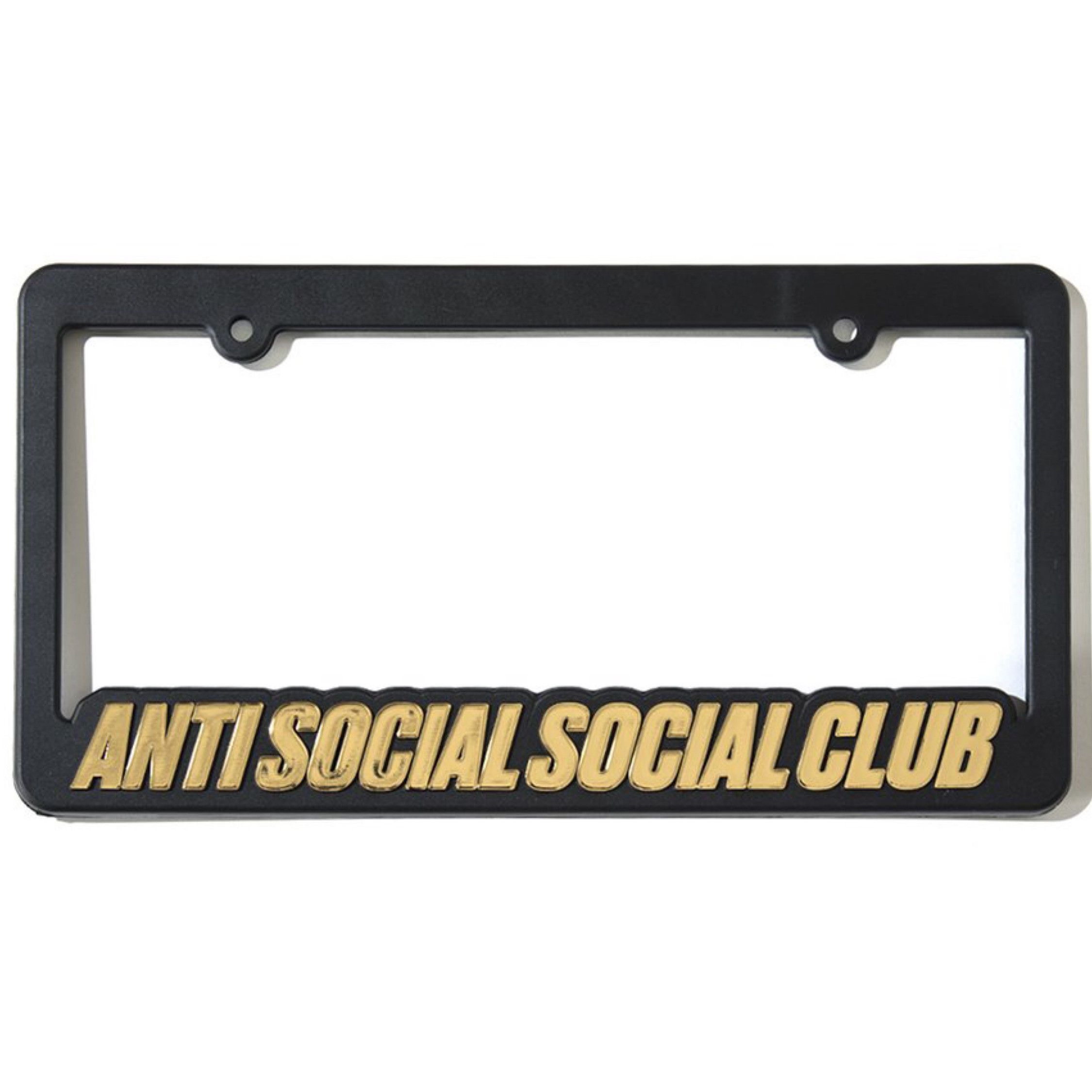Anti Social Social Club DS Blocked ASSC Gold Chrome Black Licence Plate Frame KAWS Size ONE SIZE - 4 Thumbnail