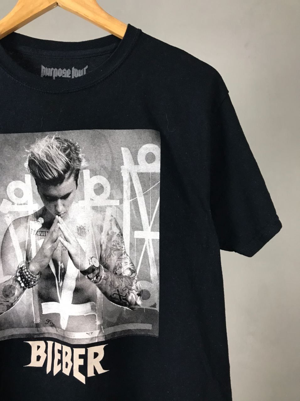 Band Tees × Justin Bieber × Vintage Justin Bieber vintage band tour overprinted tee Size US XS / EU 42 / 0 - 2 Thumbnail