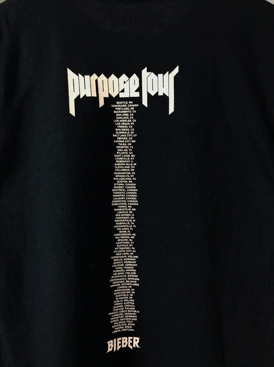 Band Tees × Justin Bieber × Vintage Justin Bieber vintage band tour overprinted tee Size US XS / EU 42 / 0 - 7 Thumbnail