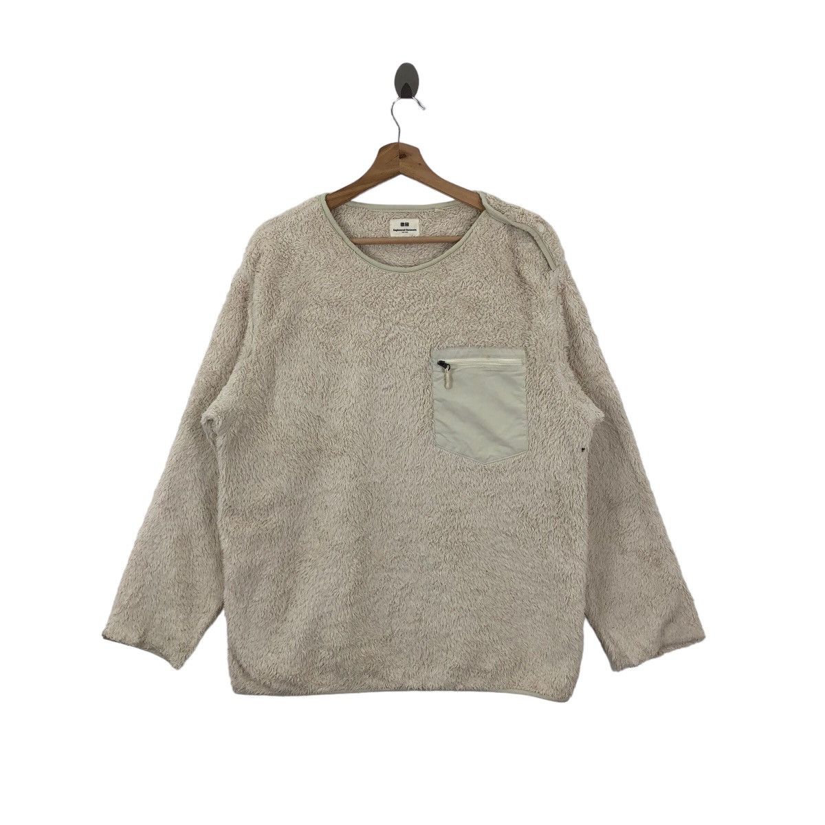 image of Engineered Garments Fleece Sherpa Deep Pile Pocket Design in Cream, Men's (Size XL)