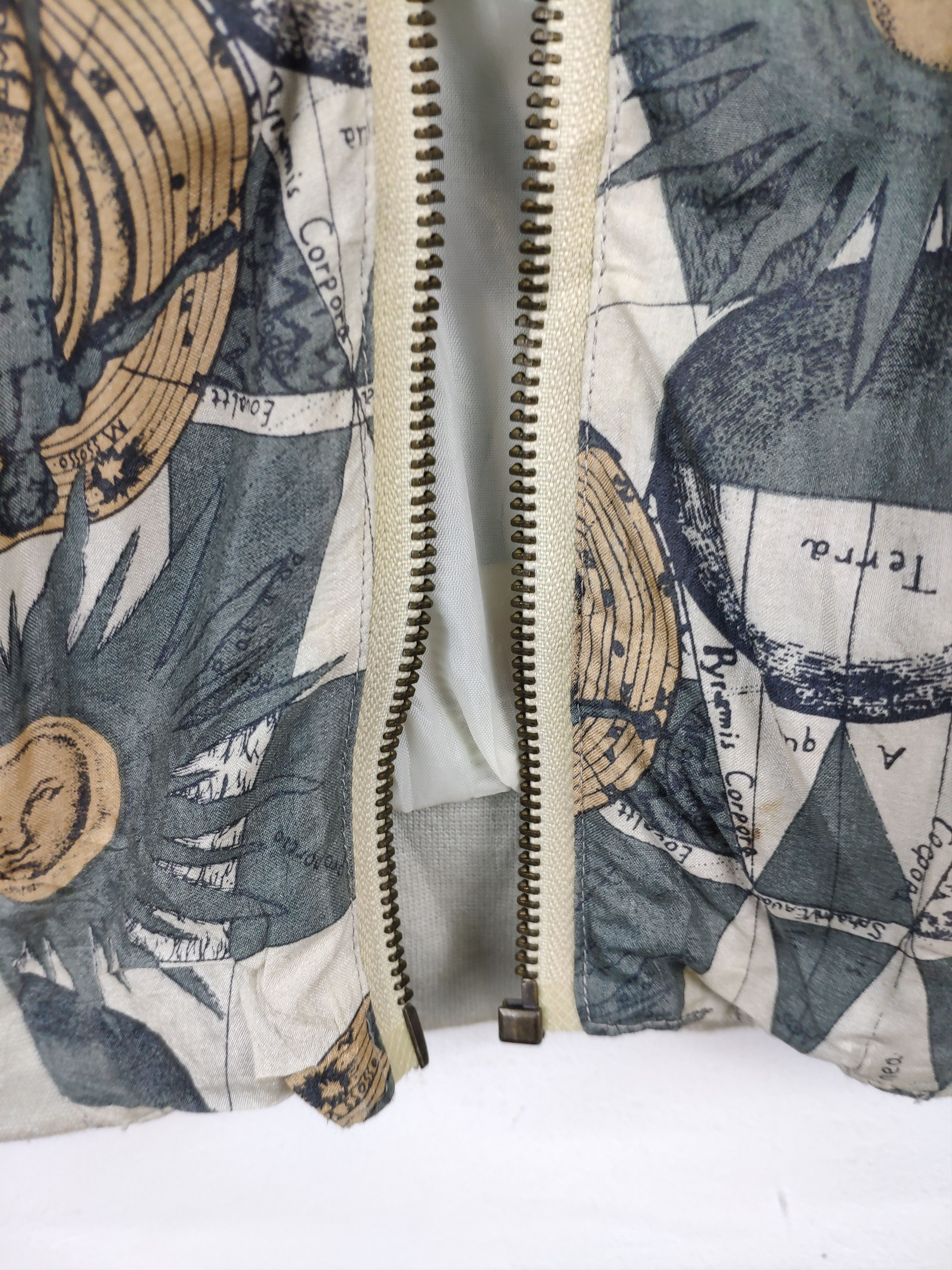 Japanese Brand × Vintage 🇯🇵 Vintage 90s Nico Biani Silk Jacket Bomber Printed Size US L / EU 52-54 / 3 - 10 Thumbnail