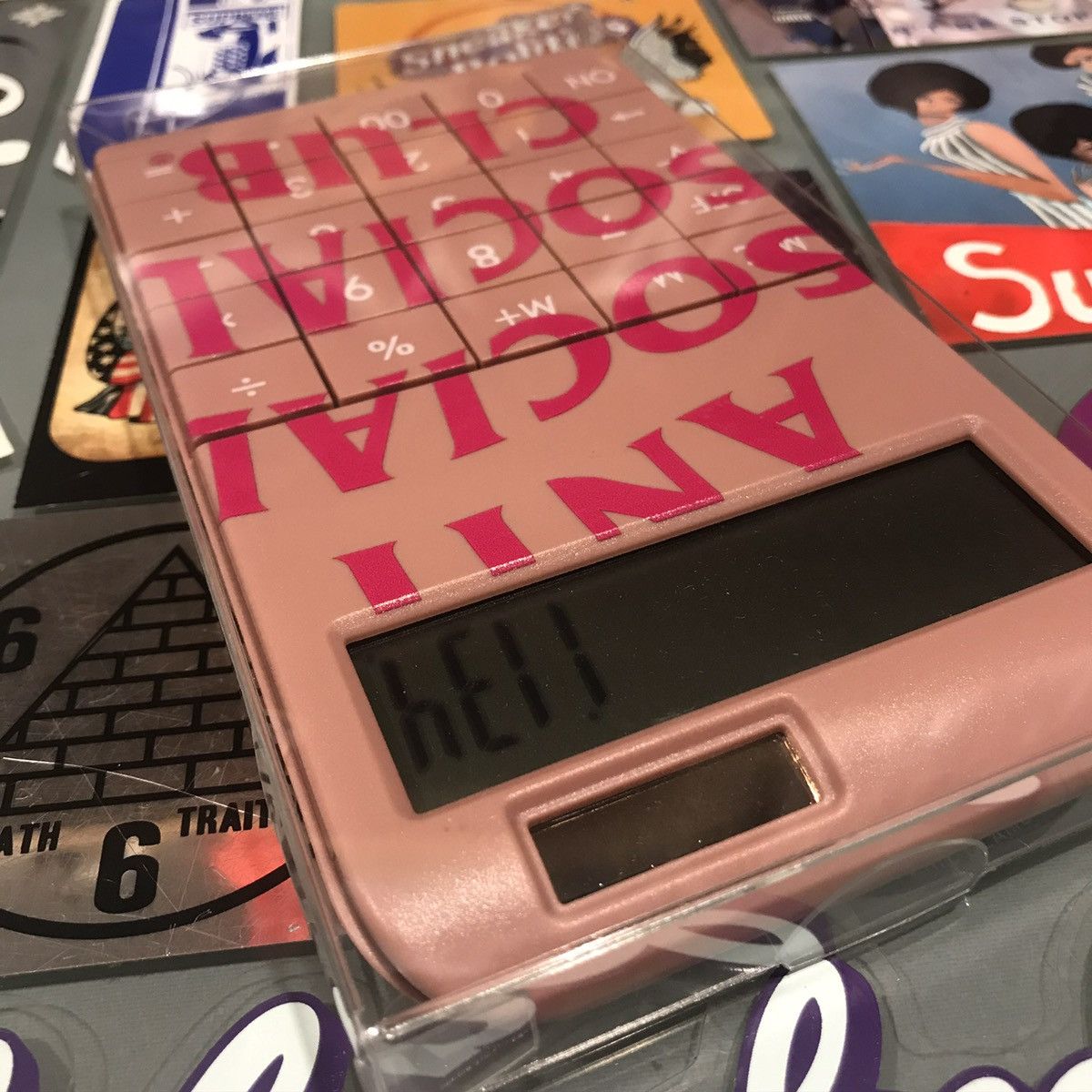 Anti Social Social Club Anti Social Social Club 7734 Calculator Pink Brand New!! Size ONE SIZE - 2 Thumbnail