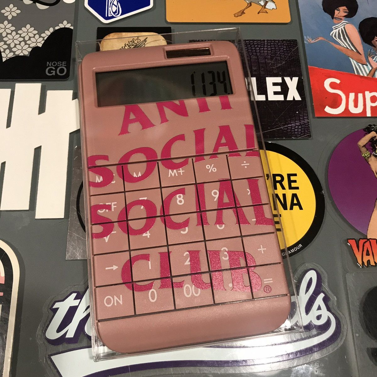 Anti Social Social Club Anti Social Social Club 7734 Calculator Pink Brand New!! Size ONE SIZE - 1 Thumbnail