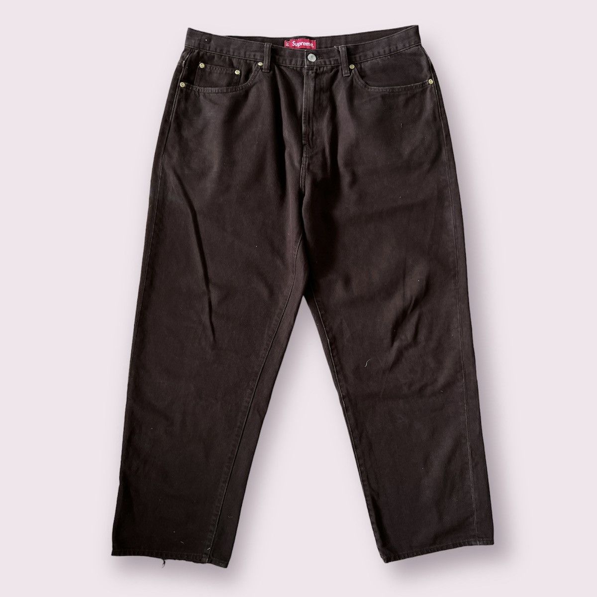 supreme 22fw baggy jean brown