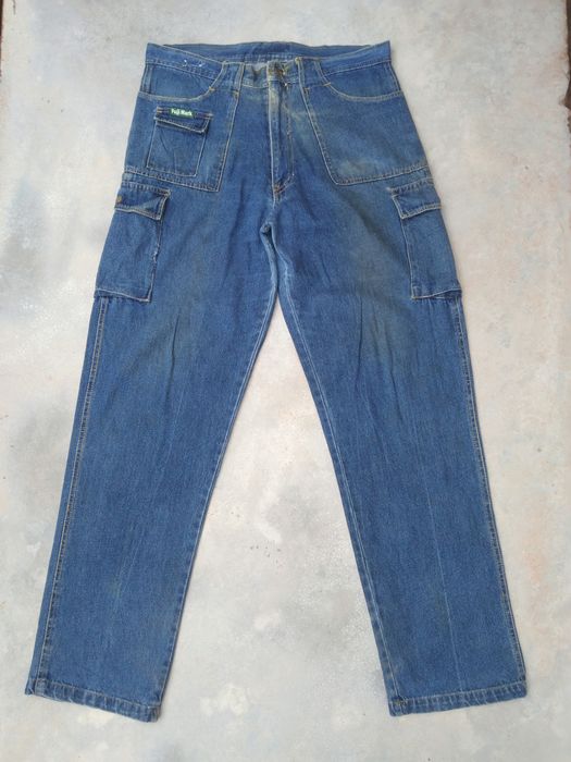 Vintage Vintage Distressed Japanese Fuji Mark Cargo Denim 35x33 | Grailed