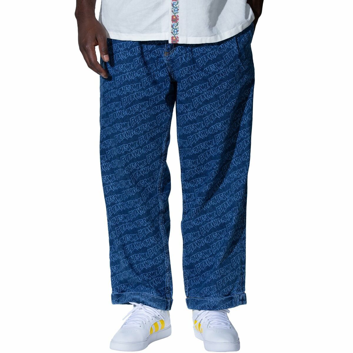 Fucking Awesome FUCKING AWESOME BAGGY JEANS STAMP DENIM PANTS TROUSERS Size US 32 / EU 48 - 3 Thumbnail