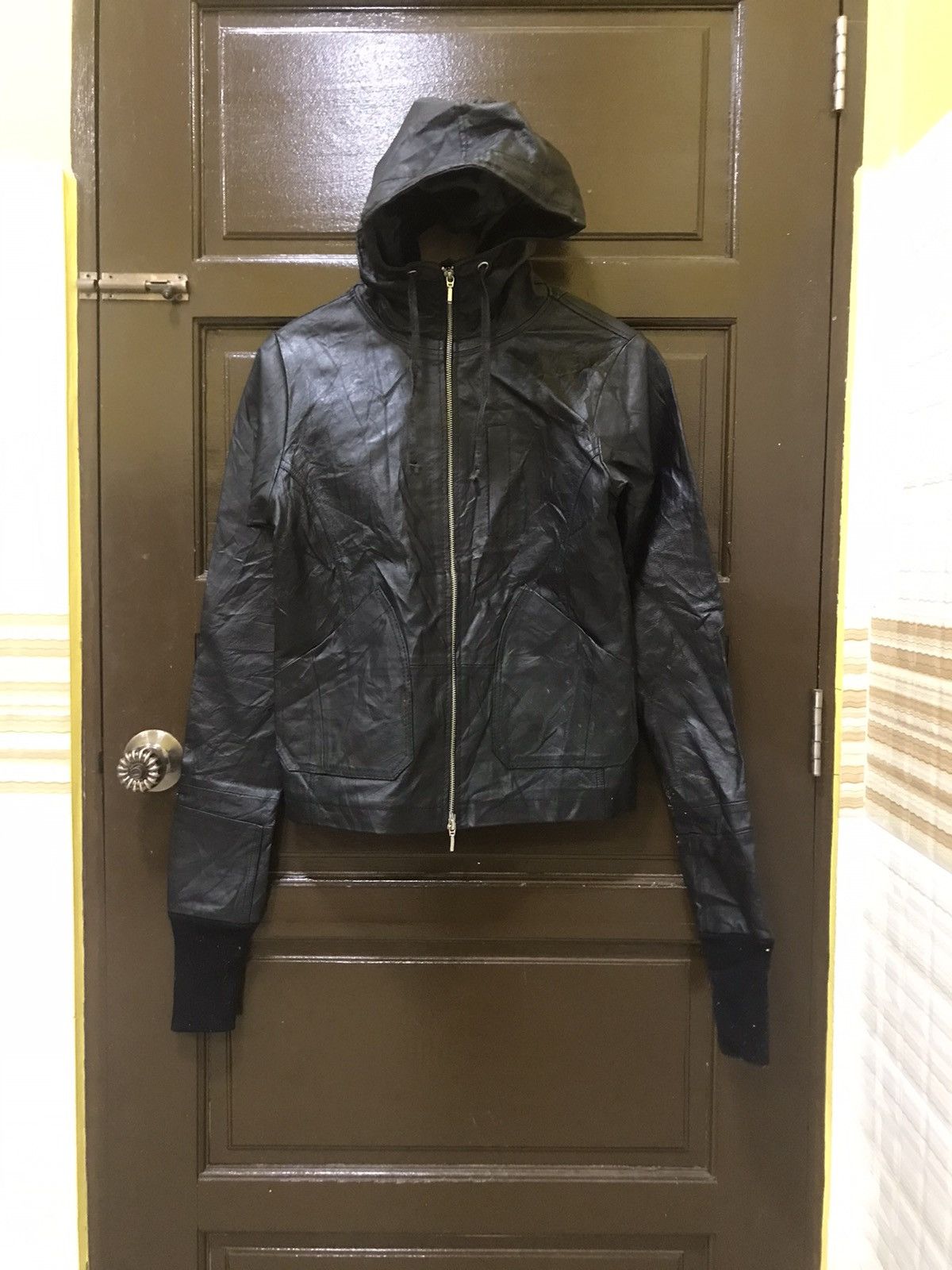 Japanese Brand SHIMOKITAZAWA RINGO LETHER JACKET Size US L / EU 52-54 / 3 - 1 Thumbnail