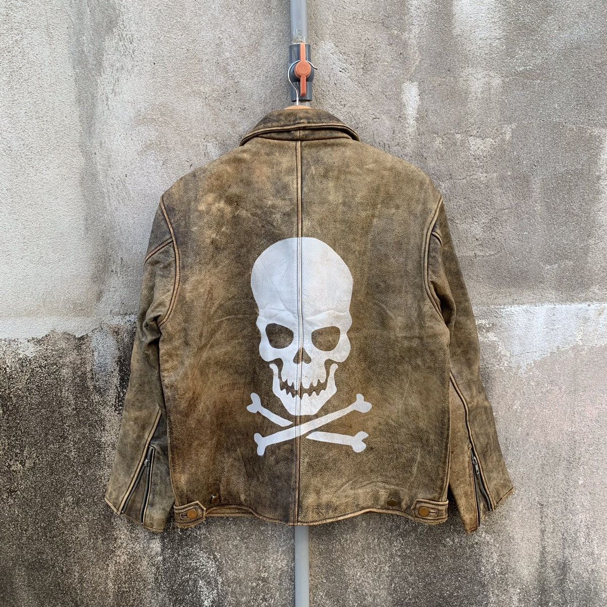 Genuine Leather × Vintage STEALS💥80’s Vintage Skulls Talon Zipper Leather RARE Jacket Size US M / EU 48-50 / 2 - 1 Thumbnail