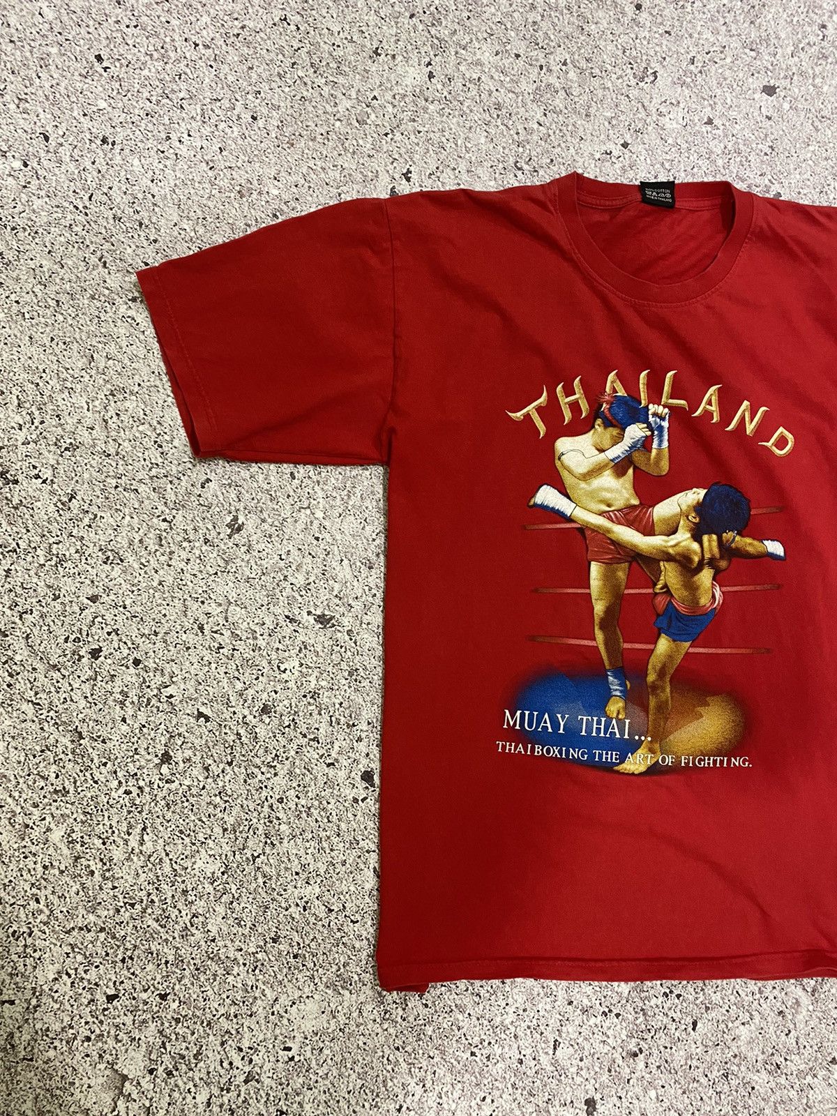 Japanese Brand × Vintage Vintage muay Thai boxing double sided t shirt Size US XL / EU 56 / 4 - 2 Thumbnail