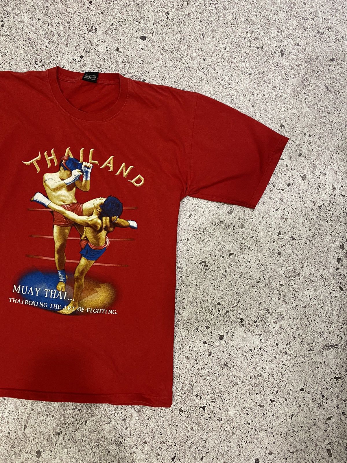 Japanese Brand × Vintage Vintage muay Thai boxing double sided t shirt Size US XL / EU 56 / 4 - 3 Thumbnail
