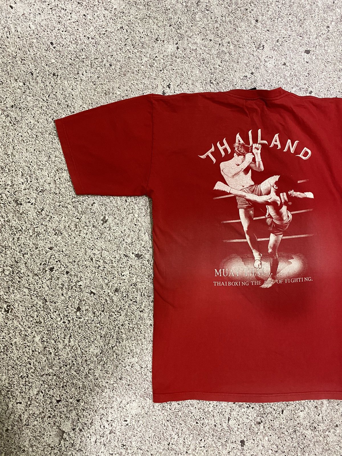 Japanese Brand × Vintage Vintage muay Thai boxing double sided t shirt Size US XL / EU 56 / 4 - 5 Thumbnail