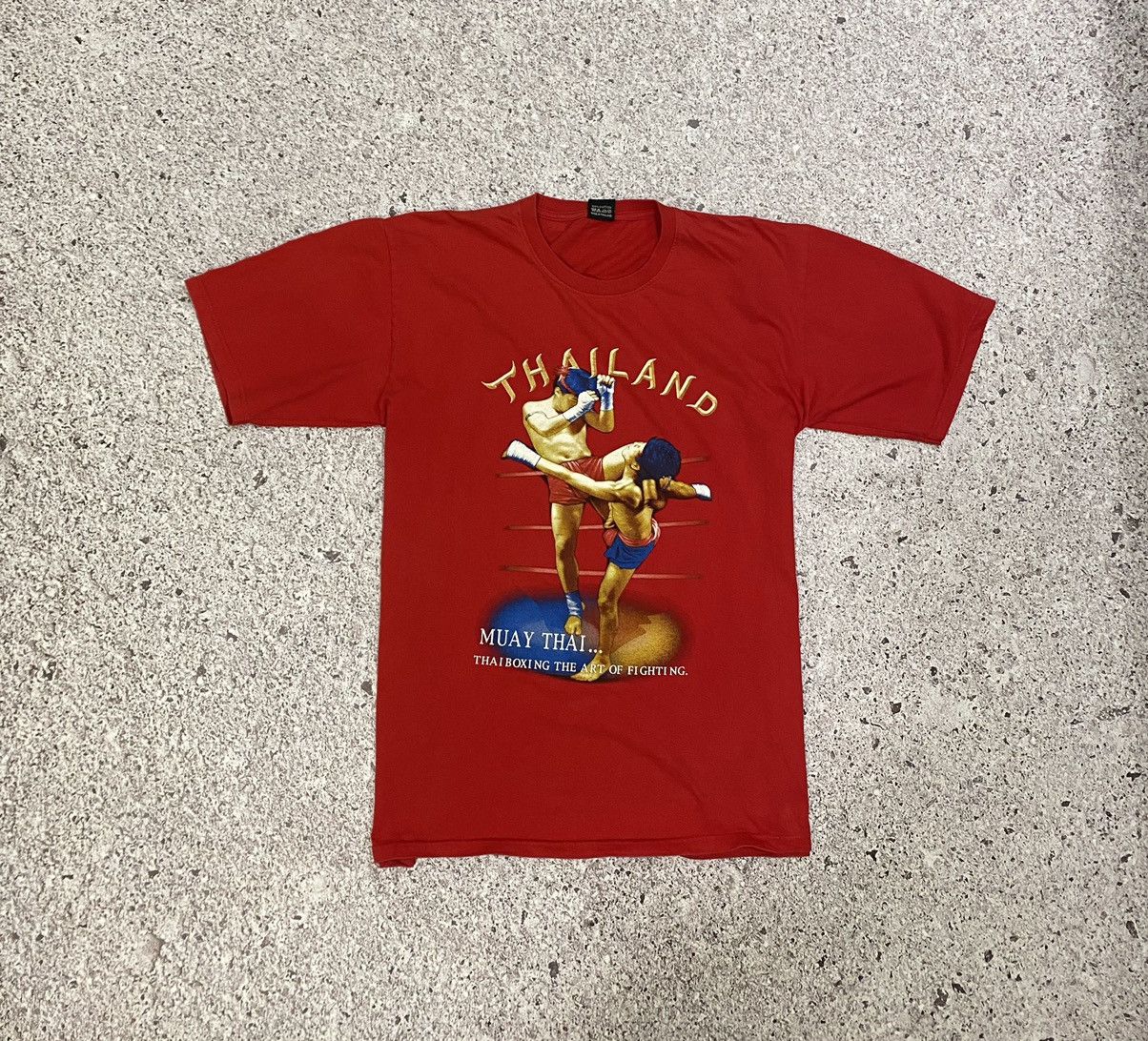 Japanese Brand × Vintage Vintage muay Thai boxing double sided t shirt Size US XL / EU 56 / 4 - 1 Thumbnail