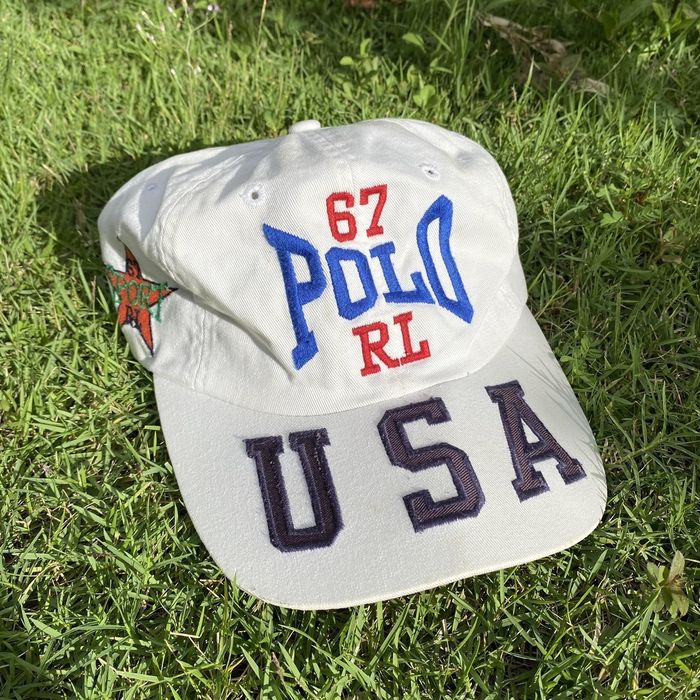 Polo Ralph Lauren Vintage 90s Polo Sport RL67 USA spell out logo