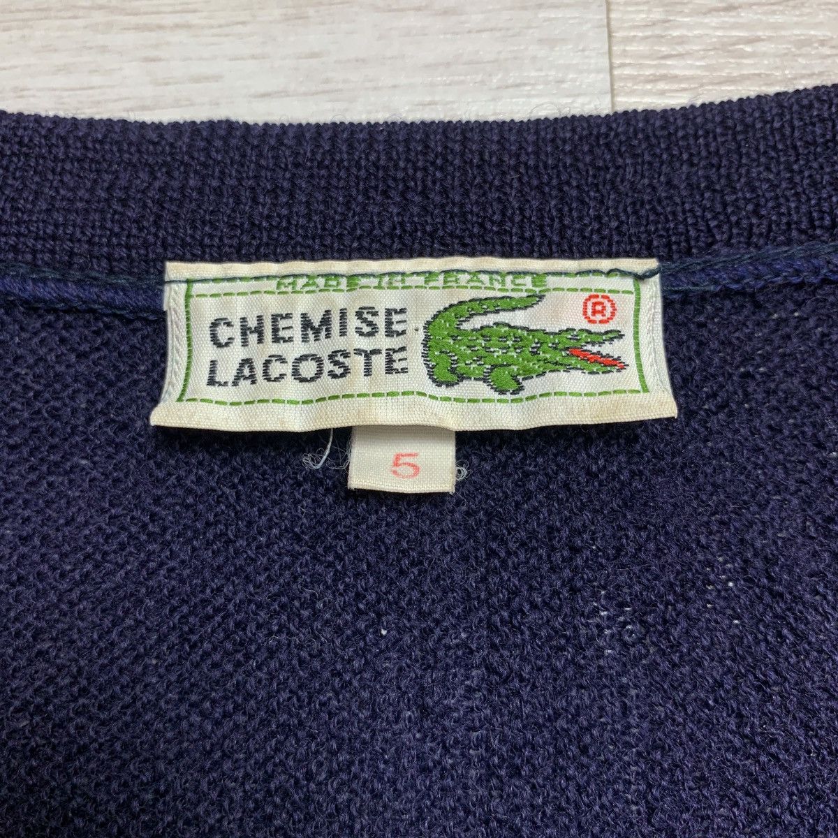 Lacoste × Vintage Vintage 90s Lacoste Pure Wool Sweater jumper Size US L / EU 52-54 / 3 - 5 Thumbnail