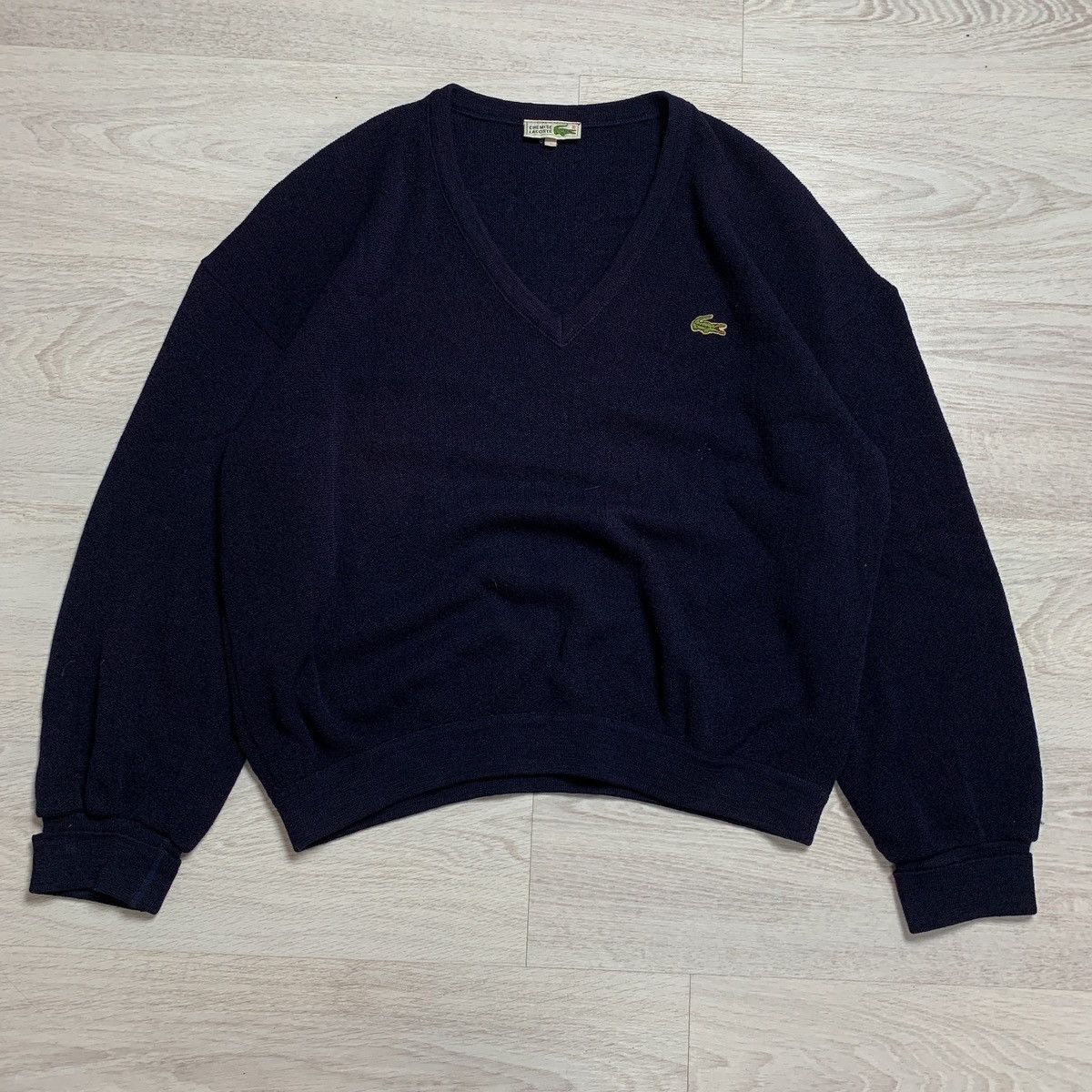 Lacoste × Vintage Vintage 90s Lacoste Pure Wool Sweater jumper Size US L / EU 52-54 / 3 - 2 Thumbnail