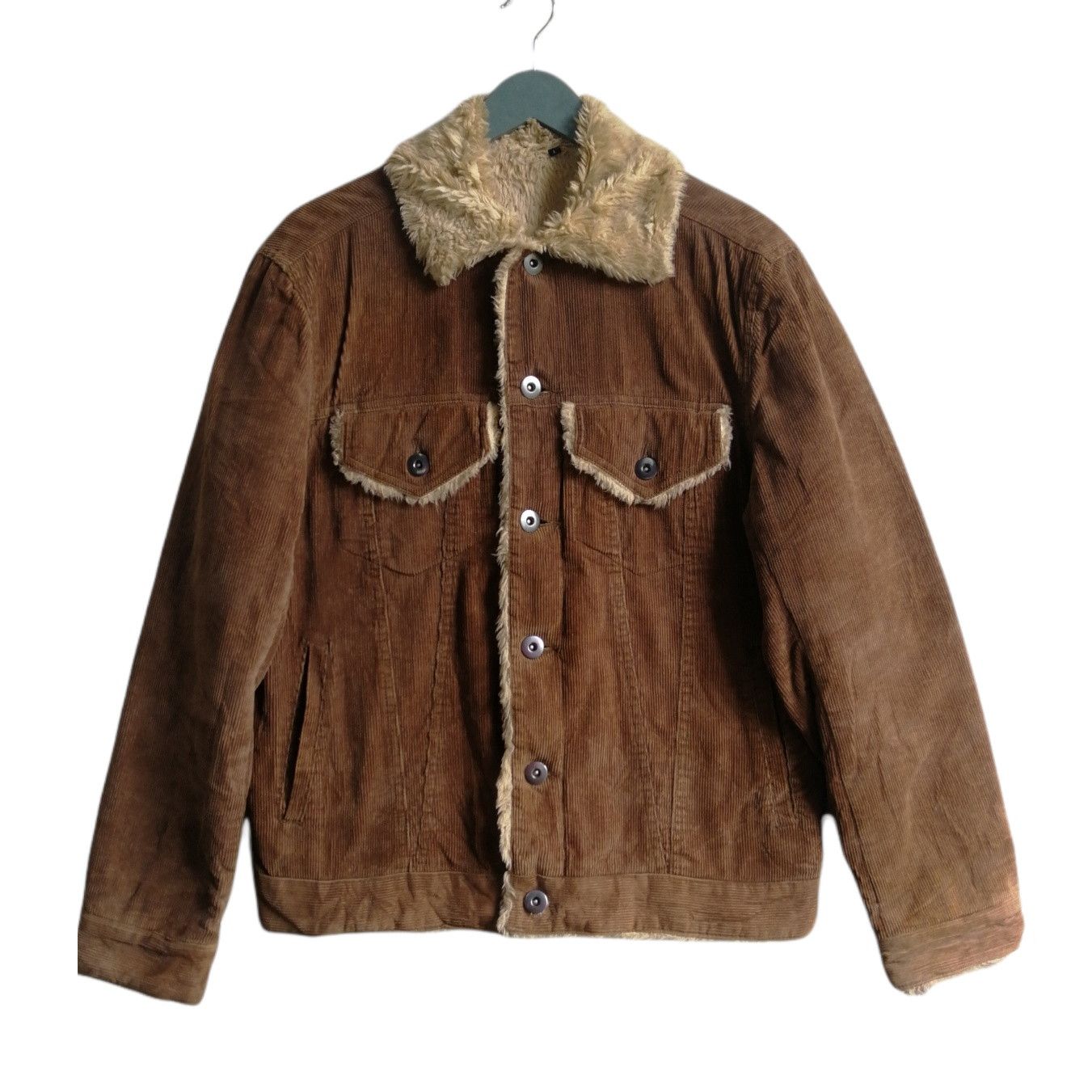 💥 Mens Sherpa Corduroy Jacket Size L