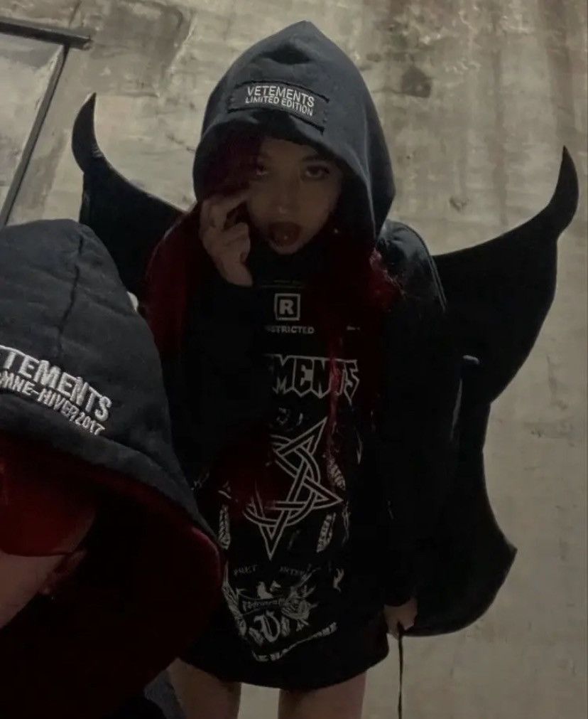 Vetements Vetements AW21 J'Adore Hardcore Patch Hoodie | Grailed