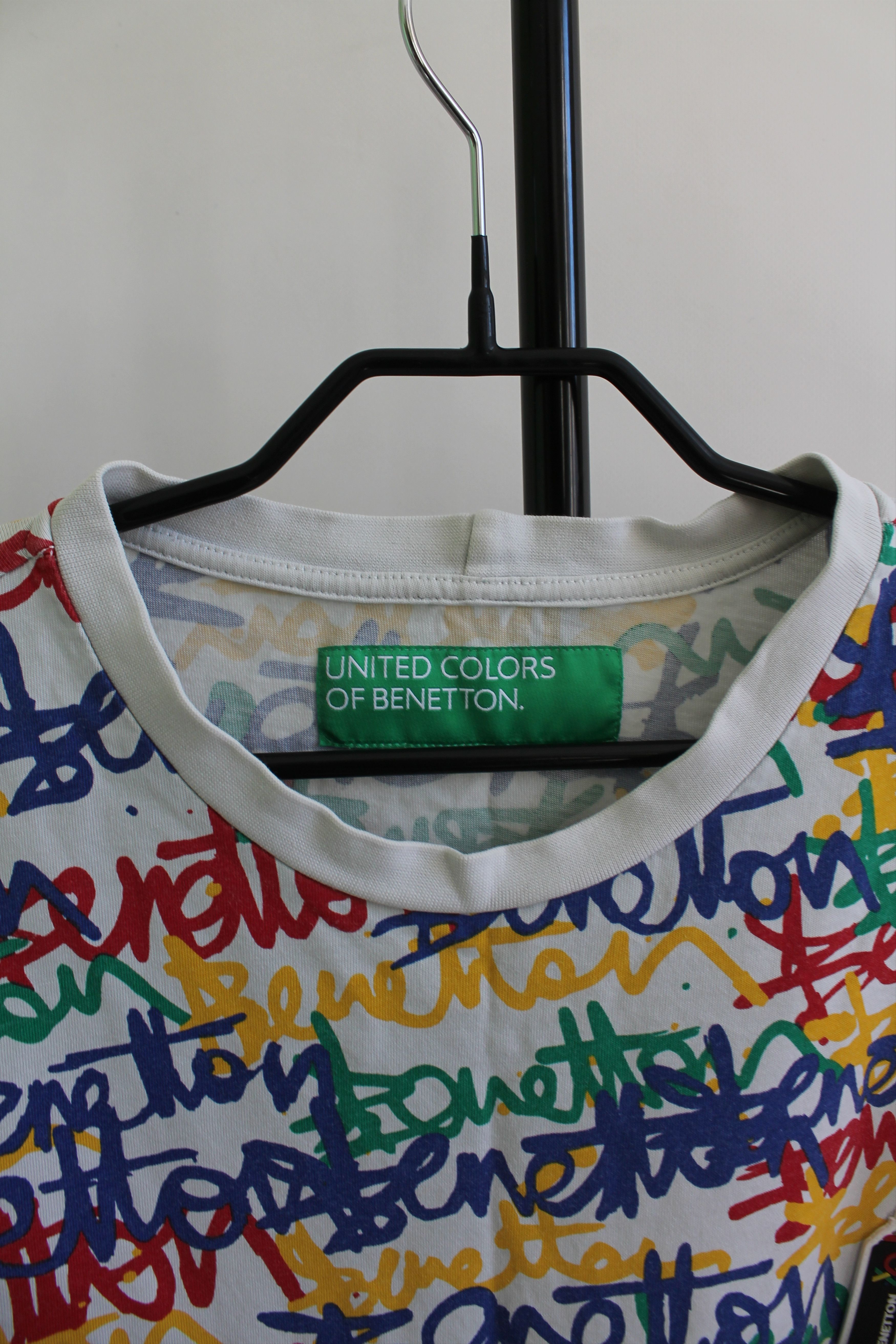 Benetton BENETTON Art graffiti oversized t shirt short sleeve tee Size US L / EU 52-54 / 3 - 6 Thumbnail