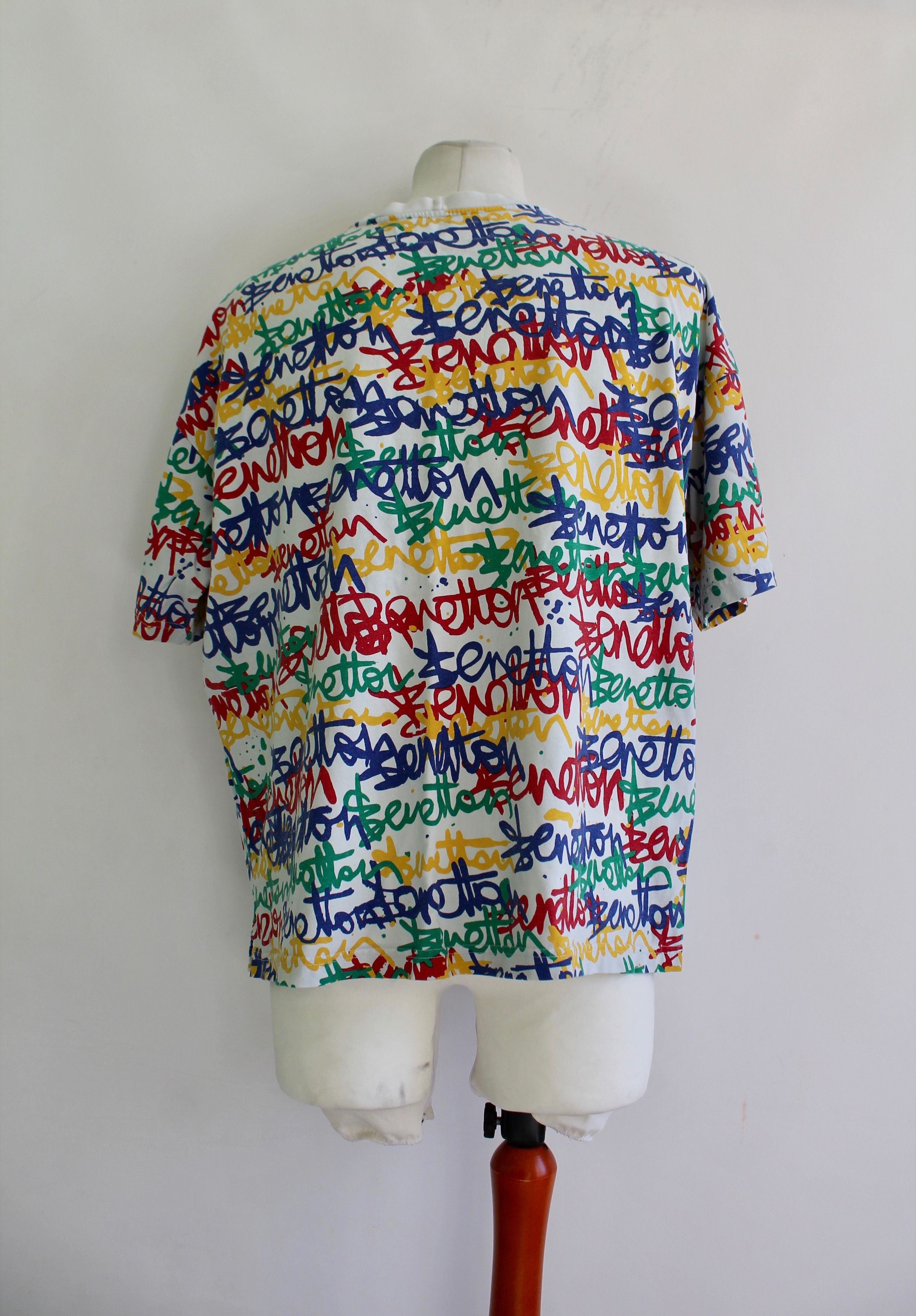 Benetton BENETTON Art graffiti oversized t shirt short sleeve tee Size US L / EU 52-54 / 3 - 5 Thumbnail