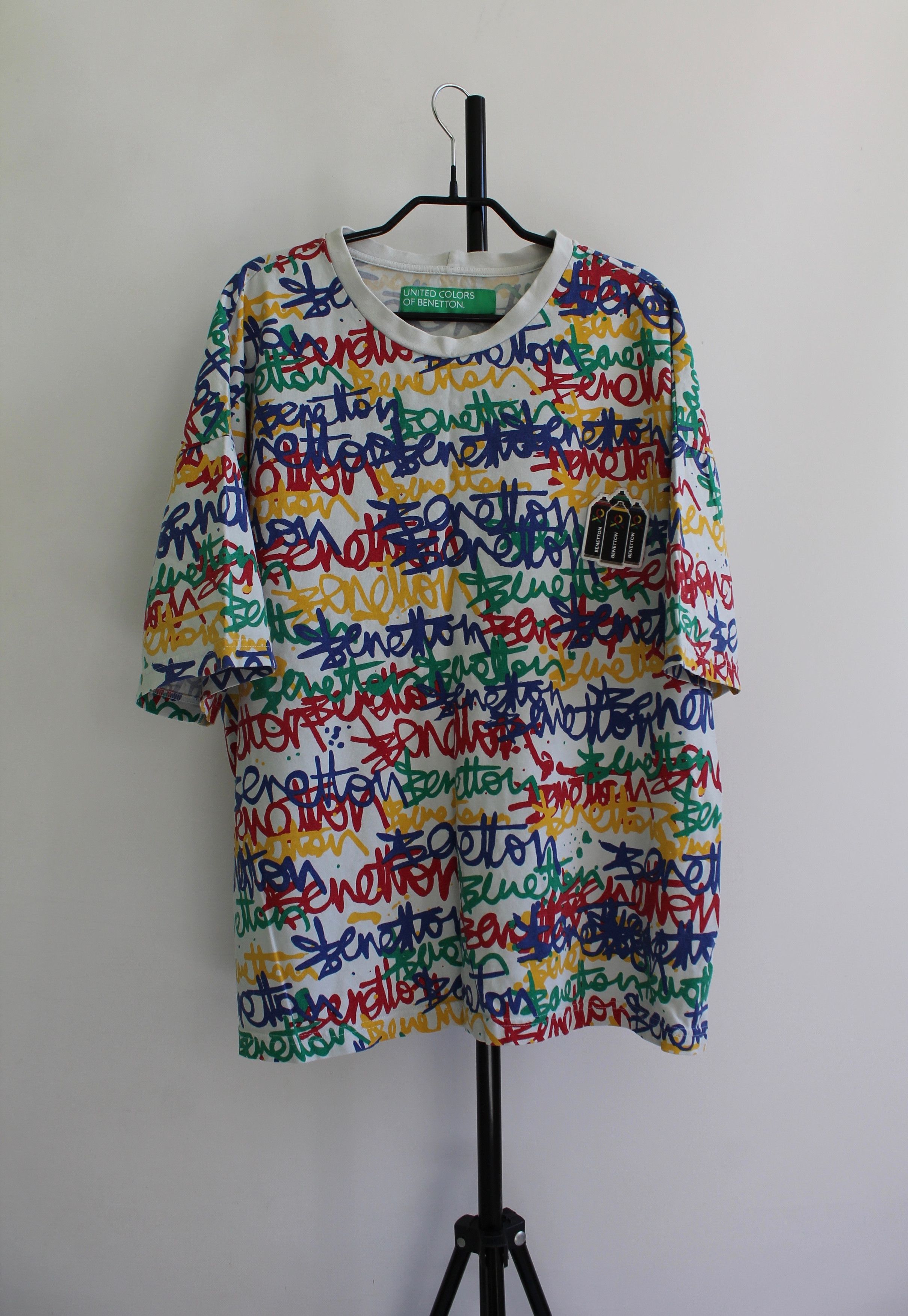 Benetton BENETTON Art graffiti oversized t shirt short sleeve tee Size US L / EU 52-54 / 3 - 2 Thumbnail